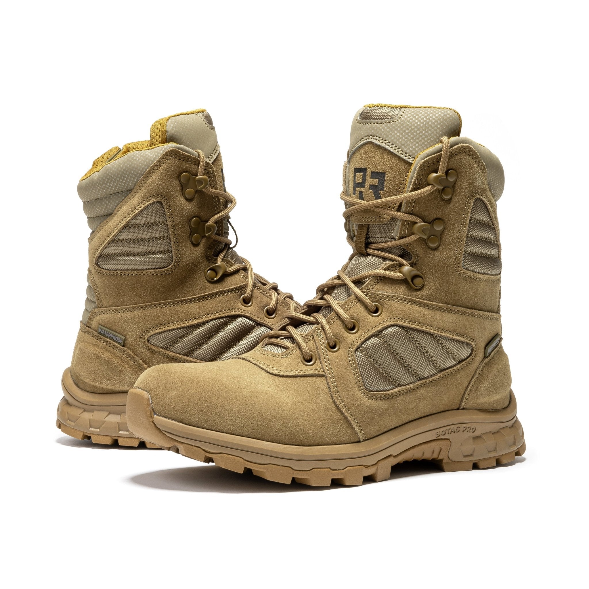 ROCKROOSTER Burano Coyote 8 inch Suede Leather Waterproof Tactical & Military Boots AB540 - Overture Gifts