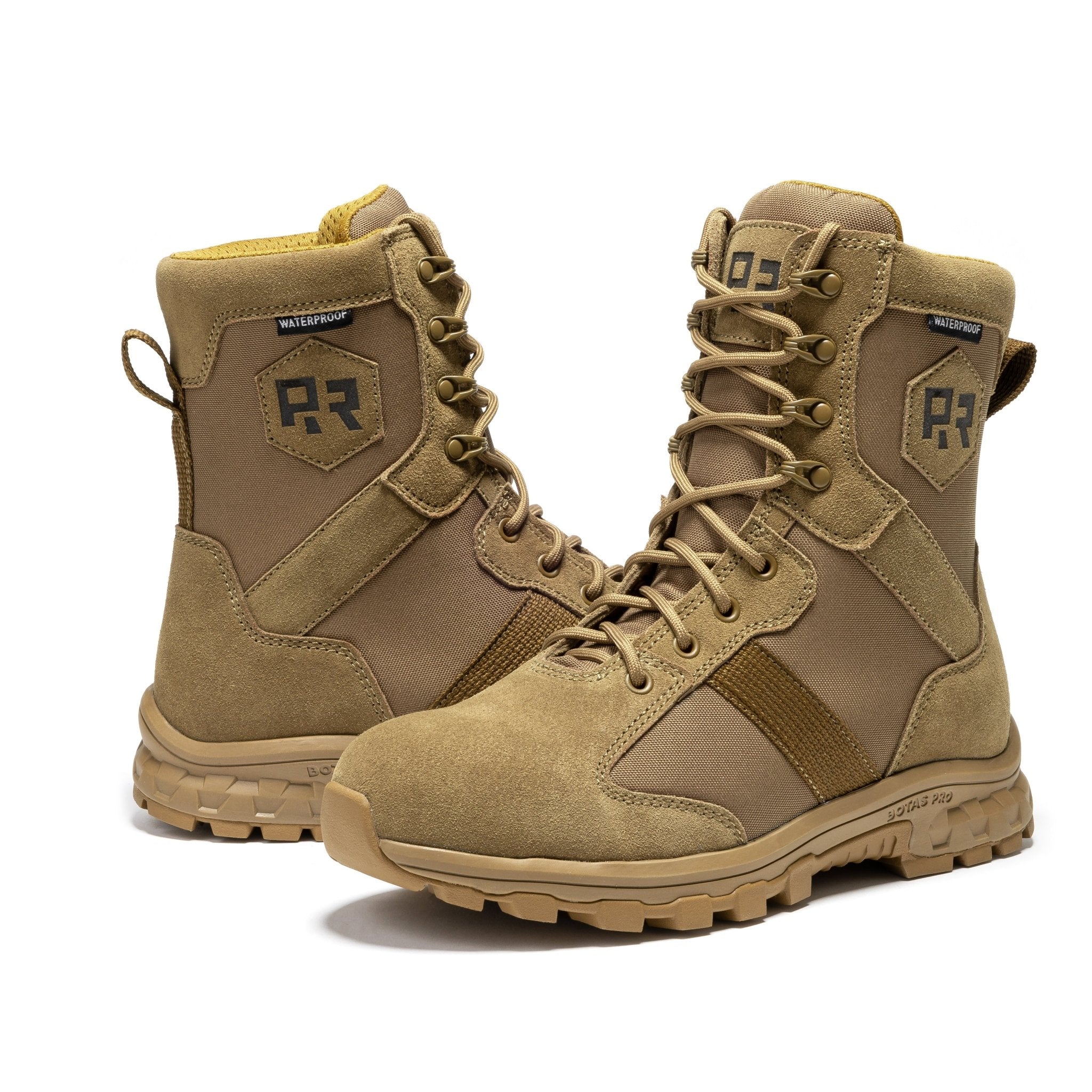 ROCKROOSTER Colmar Coyote 8 inch Suede Leather Waterproof Tactical & Military Boots AB500 - Overture Gifts