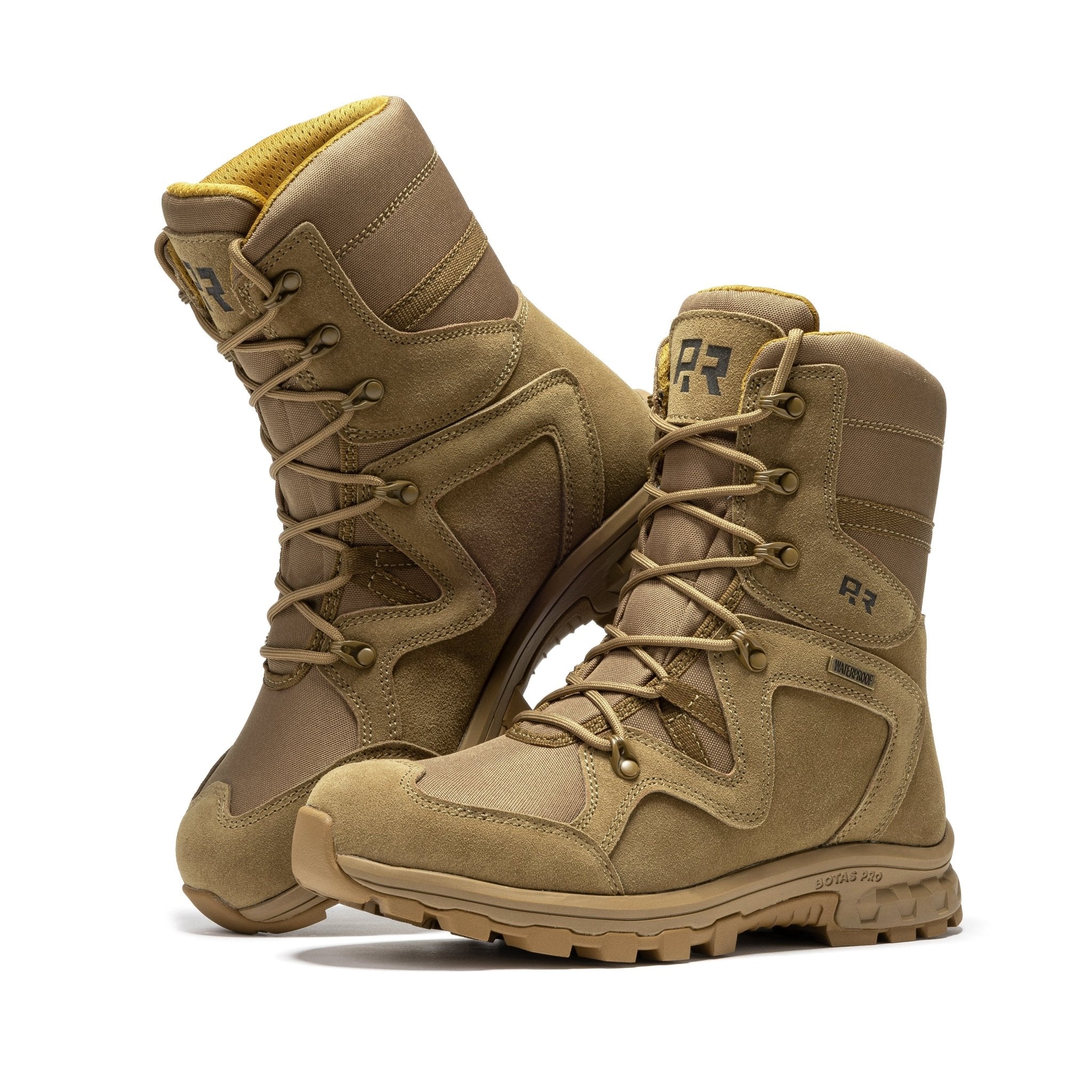 ROCKROOSTER Colmar Coyote 8 inch Suede Leather Waterproof Tactical & Military Boots AB520 - Overture Gifts