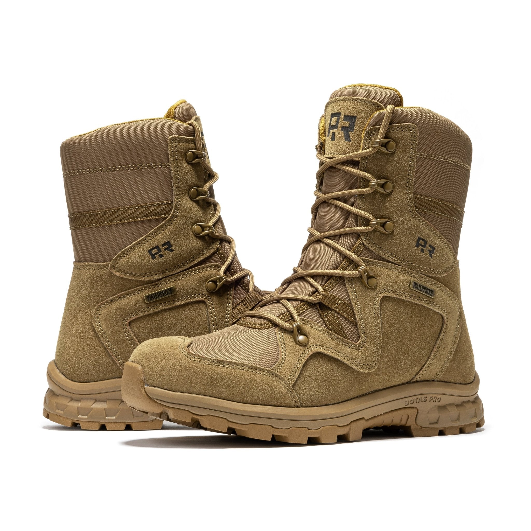 ROCKROOSTER Colmar Coyote 8 inch Suede Leather Waterproof Tactical & Military Boots AB520 - Overture Gifts