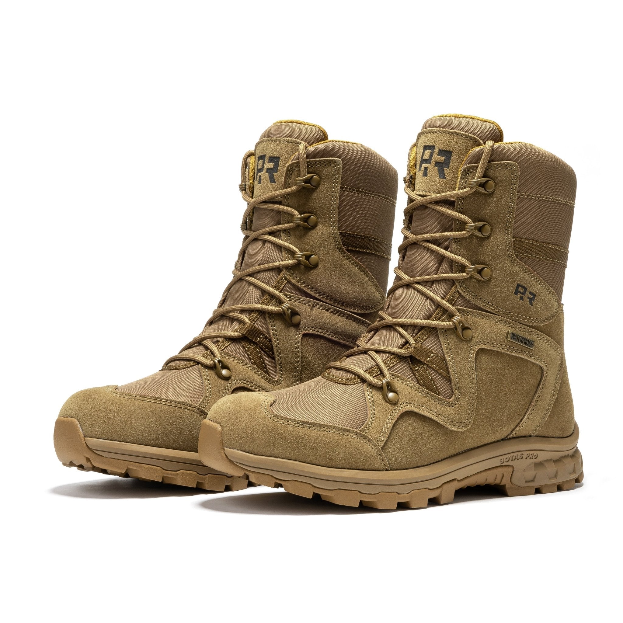 ROCKROOSTER Colmar Coyote 8 inch Suede Leather Waterproof Tactical & Military Boots AB520 - Overture Gifts