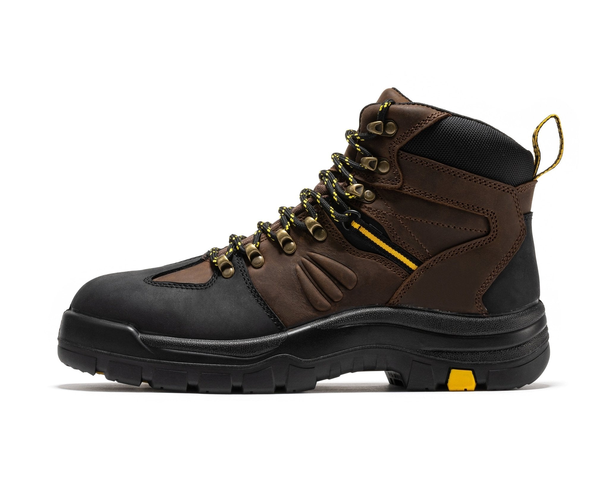 ROCKROOSTER Marfa Brown 6 inch Waterproof Composite Toe Leather Work Boots CP211 - Overture Gifts