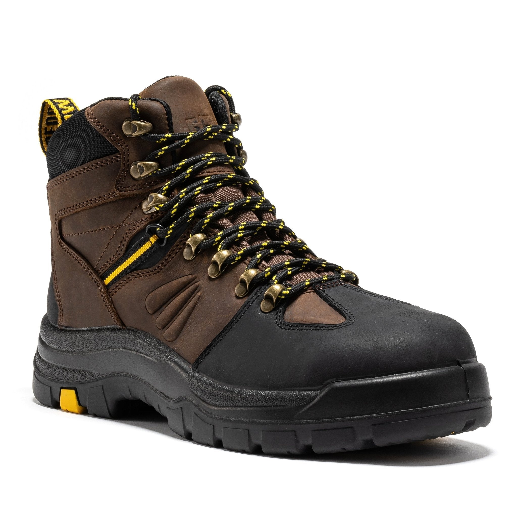 ROCKROOSTER Marfa Brown 6 inch Waterproof Composite Toe Leather Work Boots CP211 - Overture Gifts