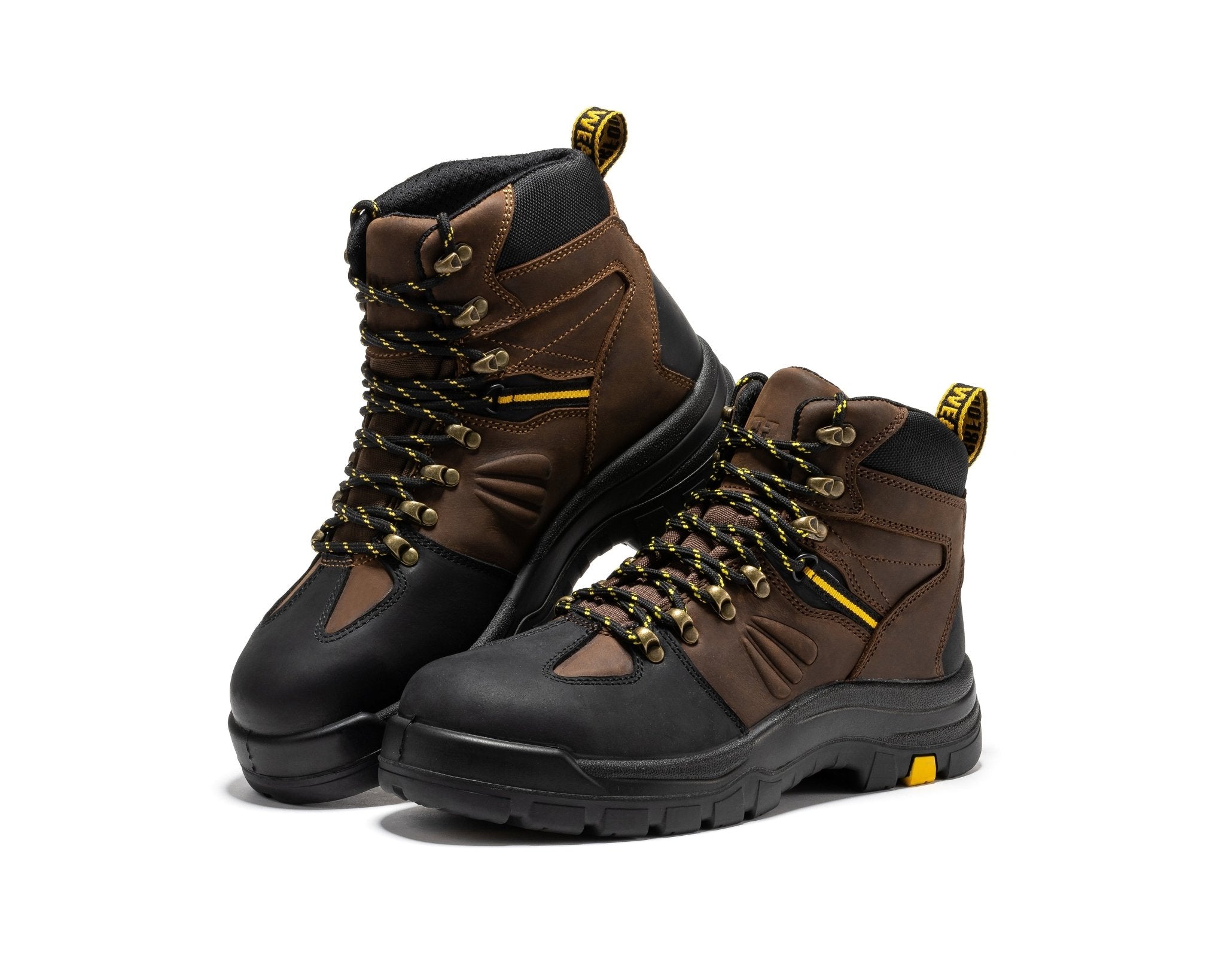 ROCKROOSTER Marfa Brown 6 inch Waterproof Composite Toe Leather Work Boots CP211 - Overture Gifts