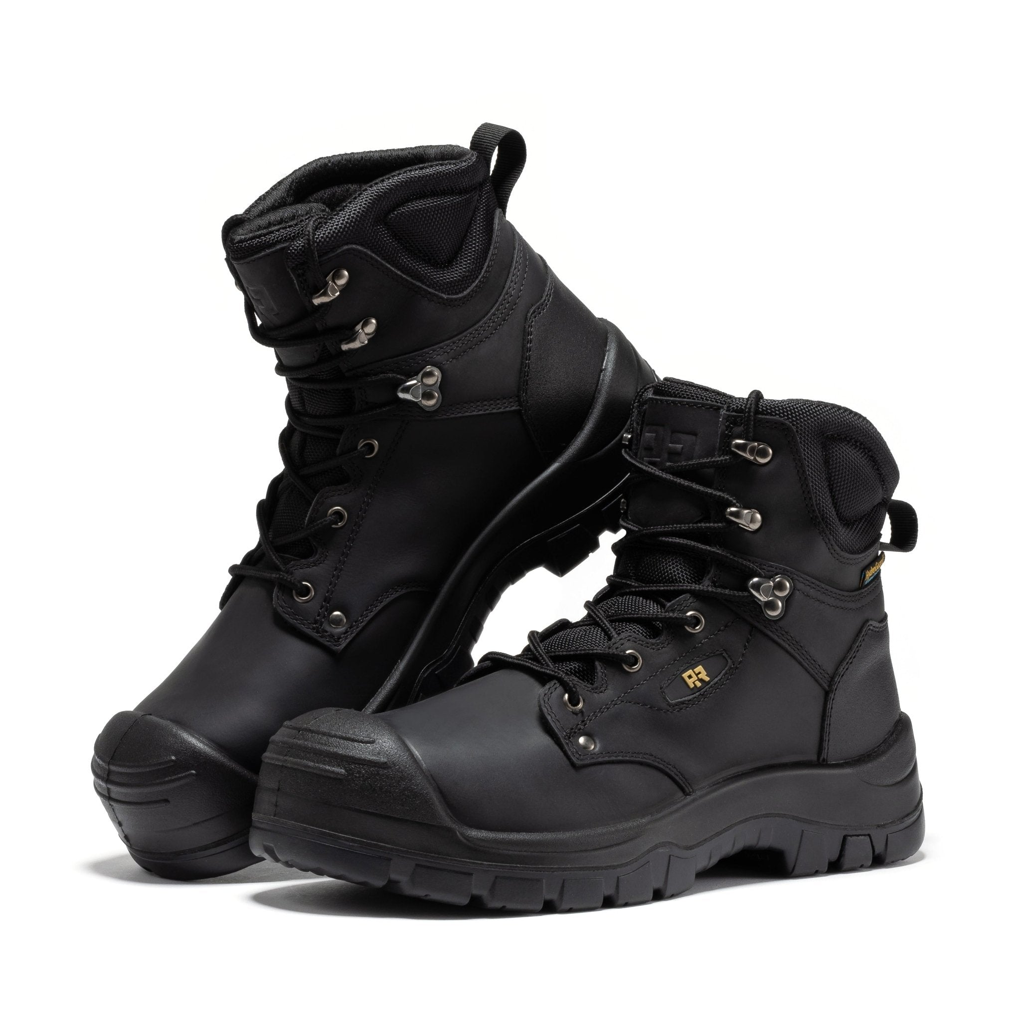 ROCKROOSTER Woodland Black 6 inch Waterproof Composite Toe Leather Work Boots AK662 - Overture Gifts