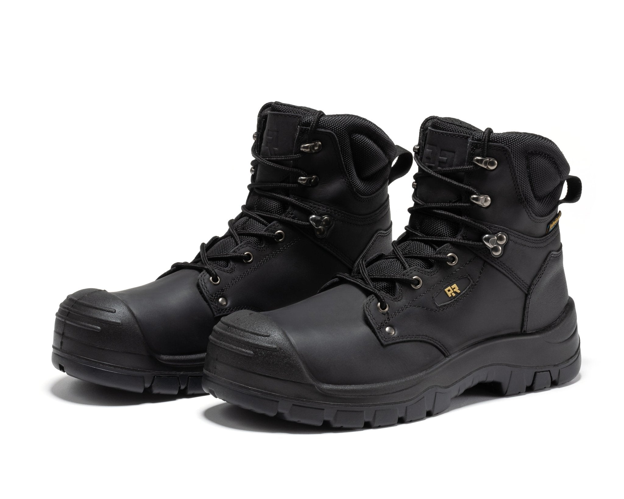 ROCKROOSTER Woodland Black 6 inch Waterproof Composite Toe Leather Work Boots AK662 - Overture Gifts