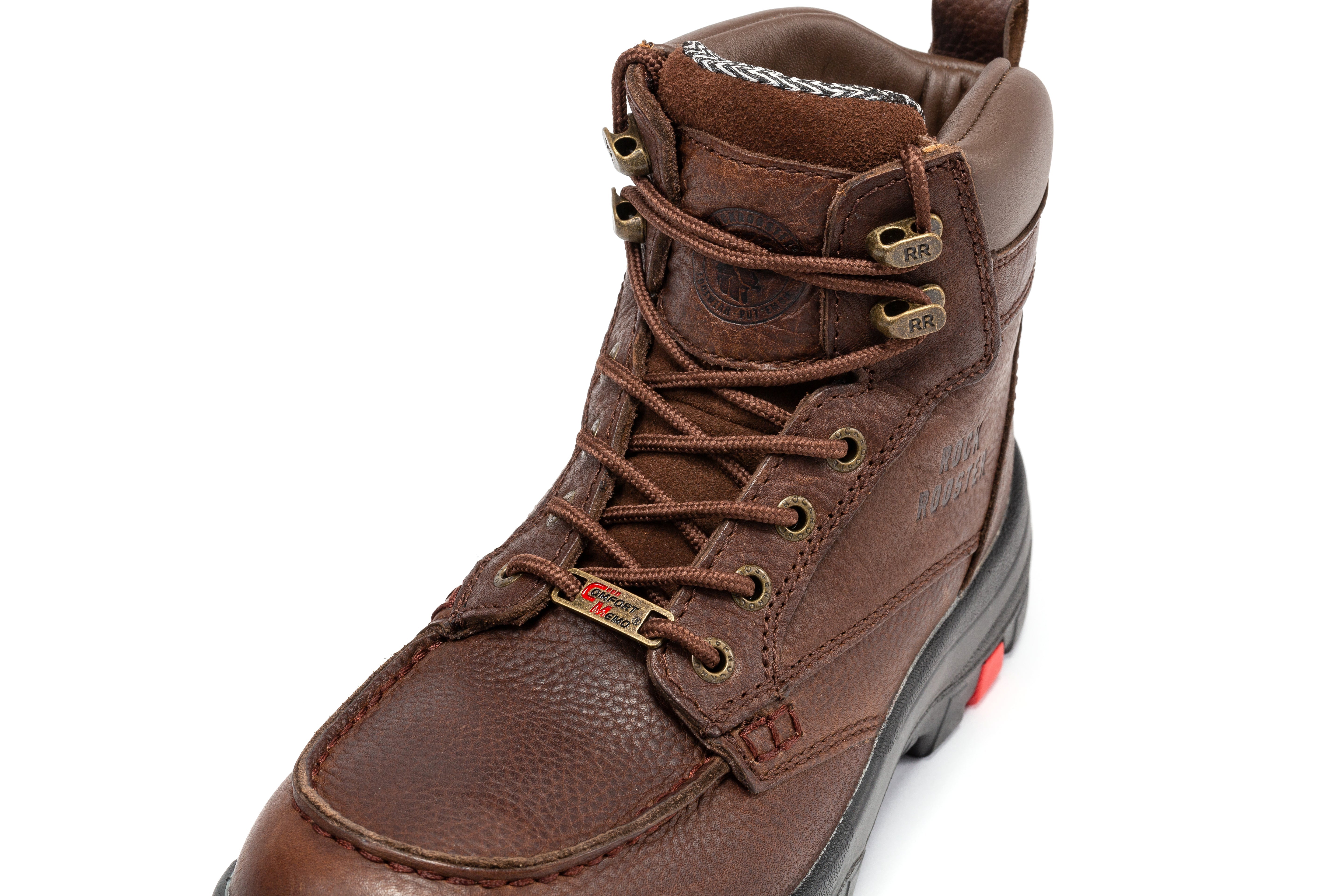 ROCKROOSTER Zumbro 6 inch Wide Steel Toe, Waterproof Work Boots, Rubber Outsole, EH Protection, ASTM 2413, Work Boots AK372