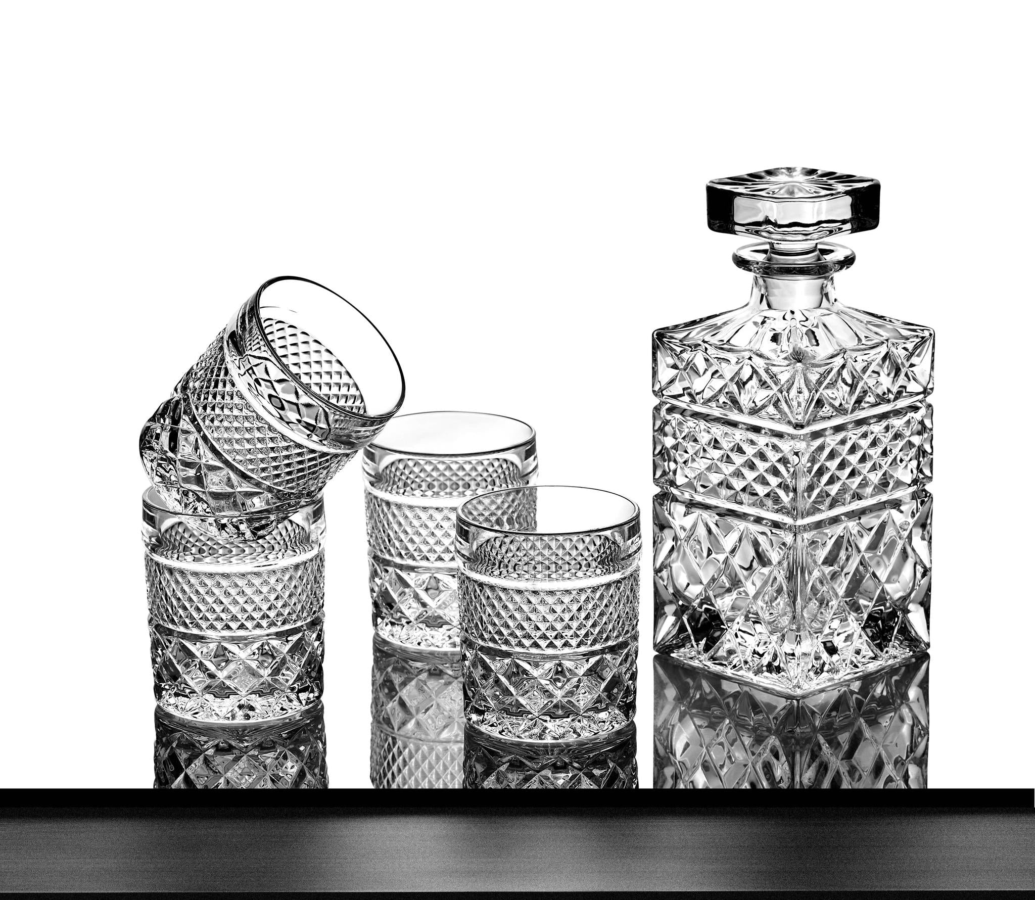 ROCKS - Whiskey Decanter w/ Glasses & Chilling Stones Gift Set - Overture Gifts