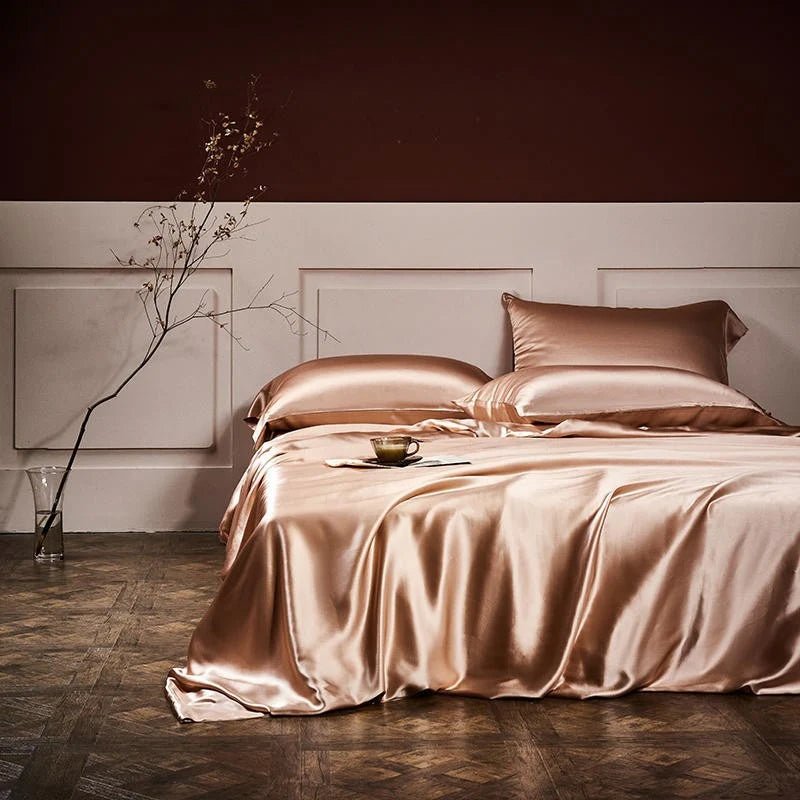 Royalis Rose Gold Luxury Pure Mulberry Silk Bedding Set | 3CARATS - Overture Gifts