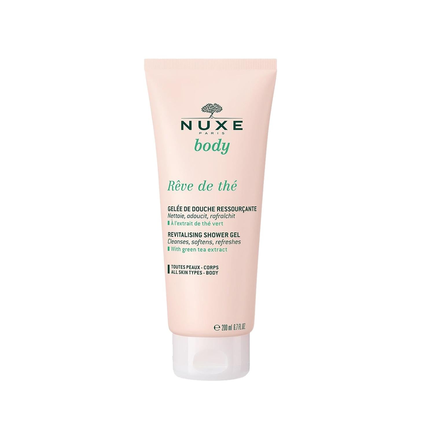 Nuxe Body Reve De The Refreshing Shower Gel 200ml - Invigorating Body Wash for Daily Use