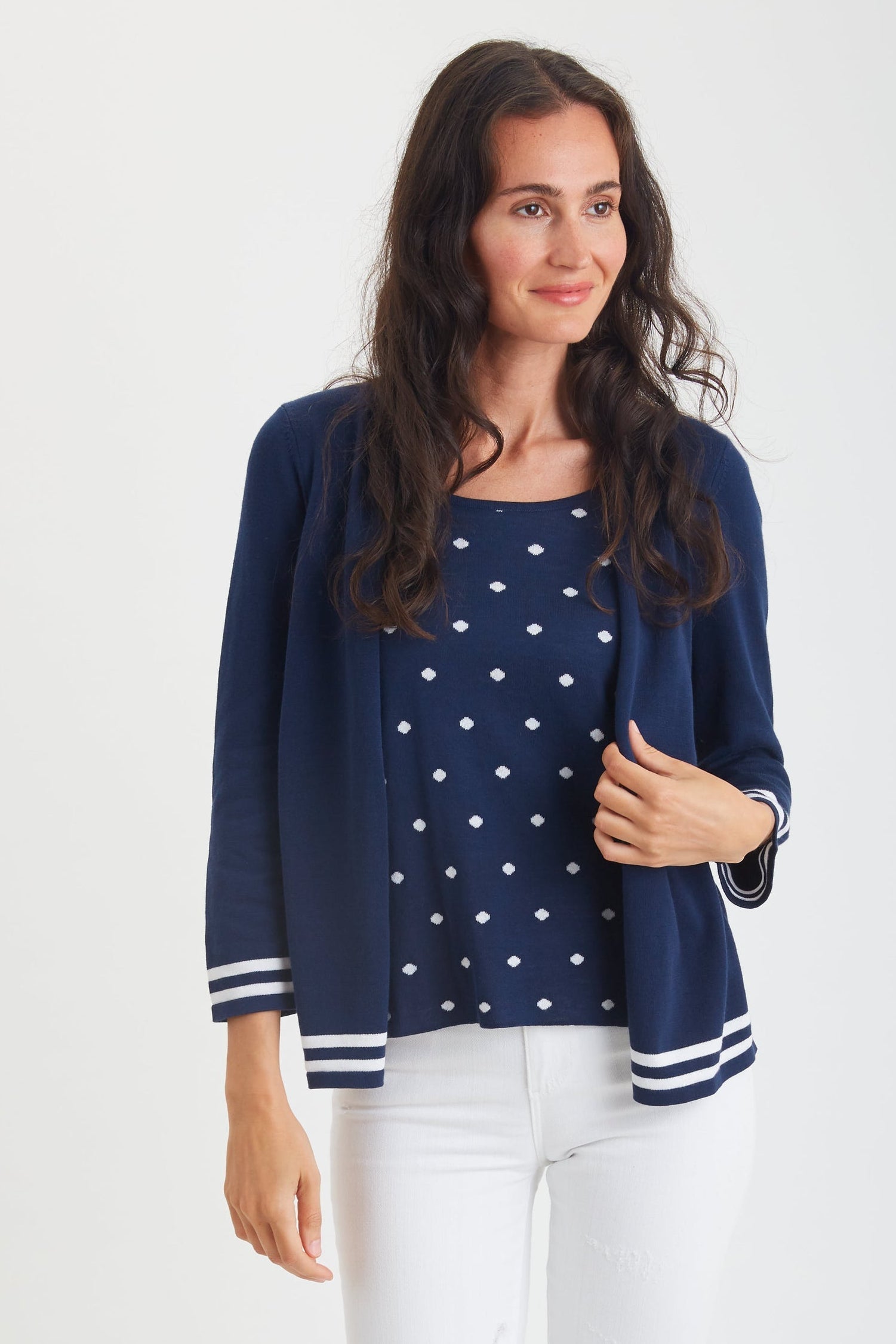 Cardigan w Attached Shell #193316