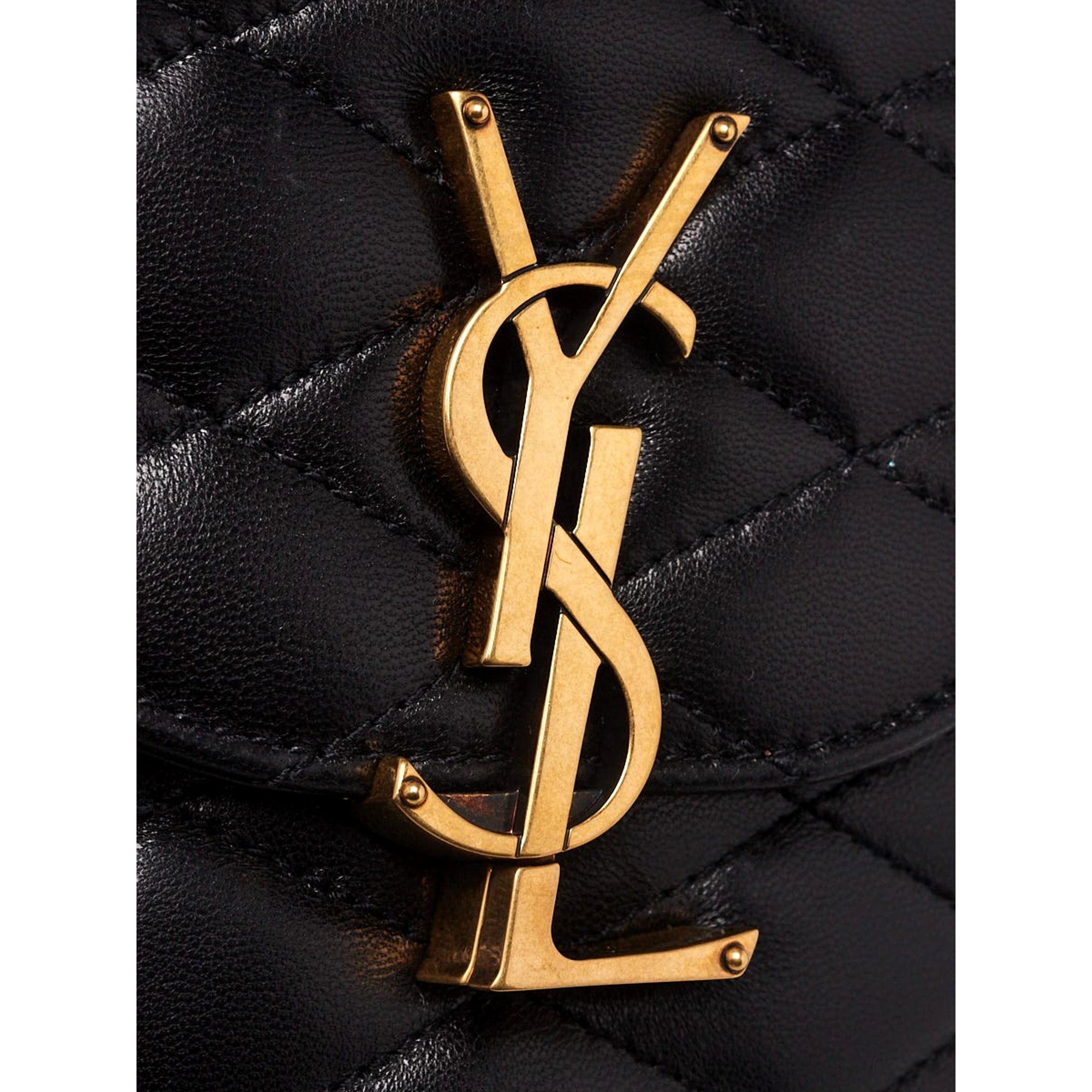 Saint Laurent YSL June Black Quilted Leather Crossbody Bag