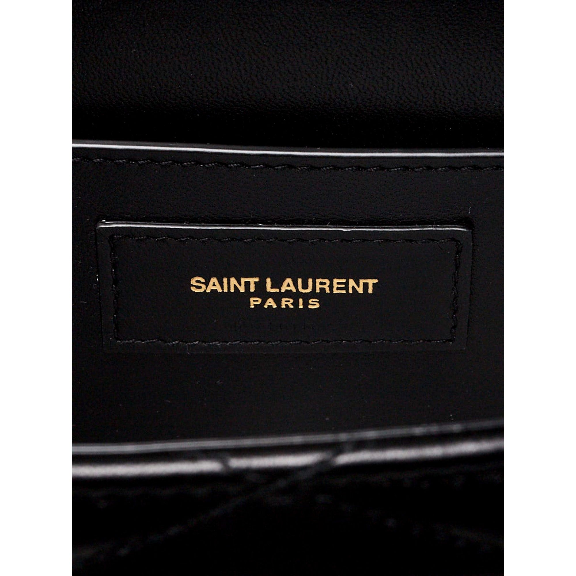 Saint Laurent YSL June Black Quilted Leather Crossbody Bag