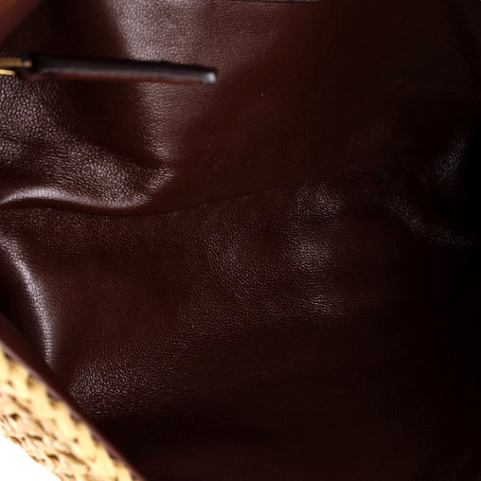 Saint Laurent Kate 99 Beige Raffia Crossbody Bag with Tassel