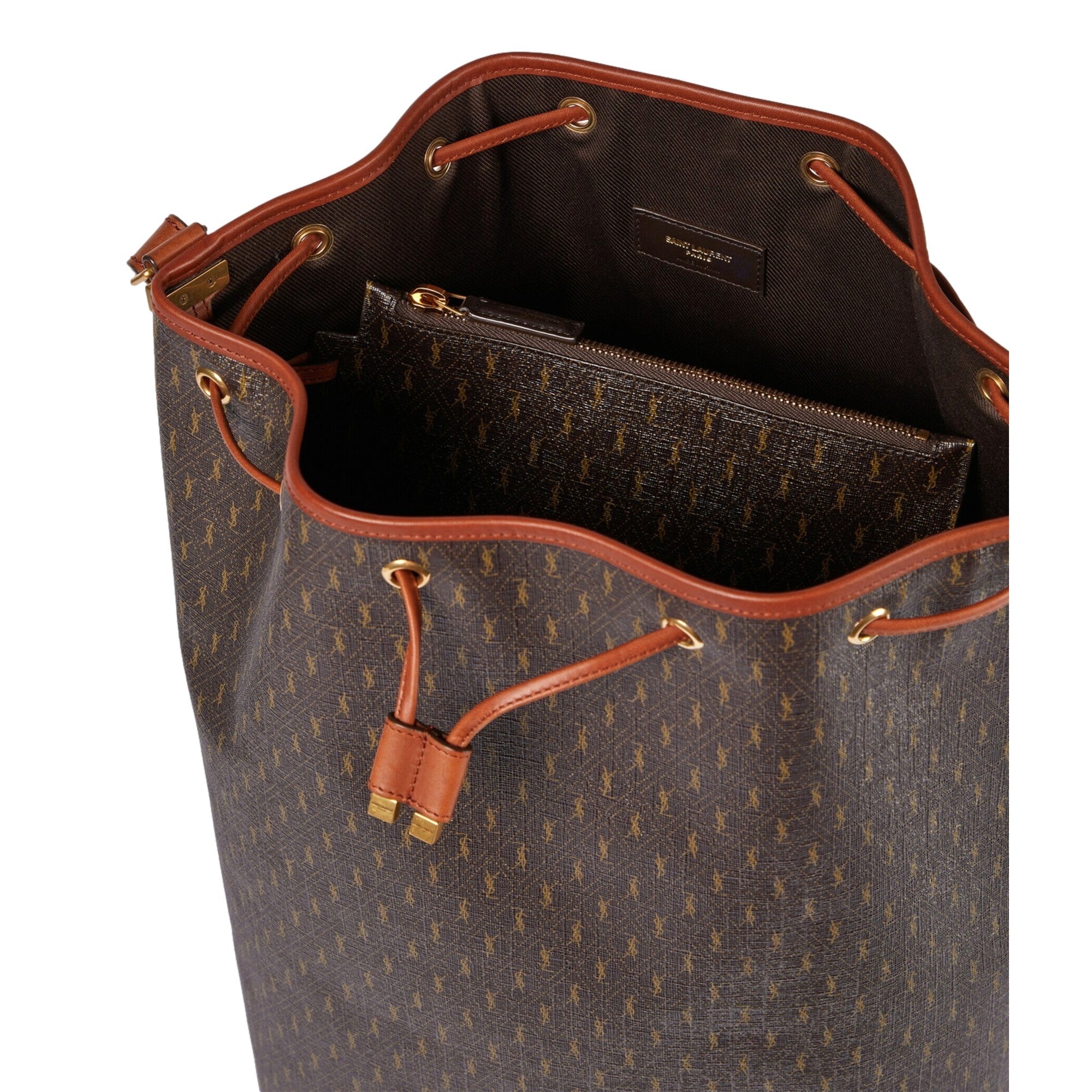 Saint Laurent Le Monogramme Oversized Bucket Bag Brown