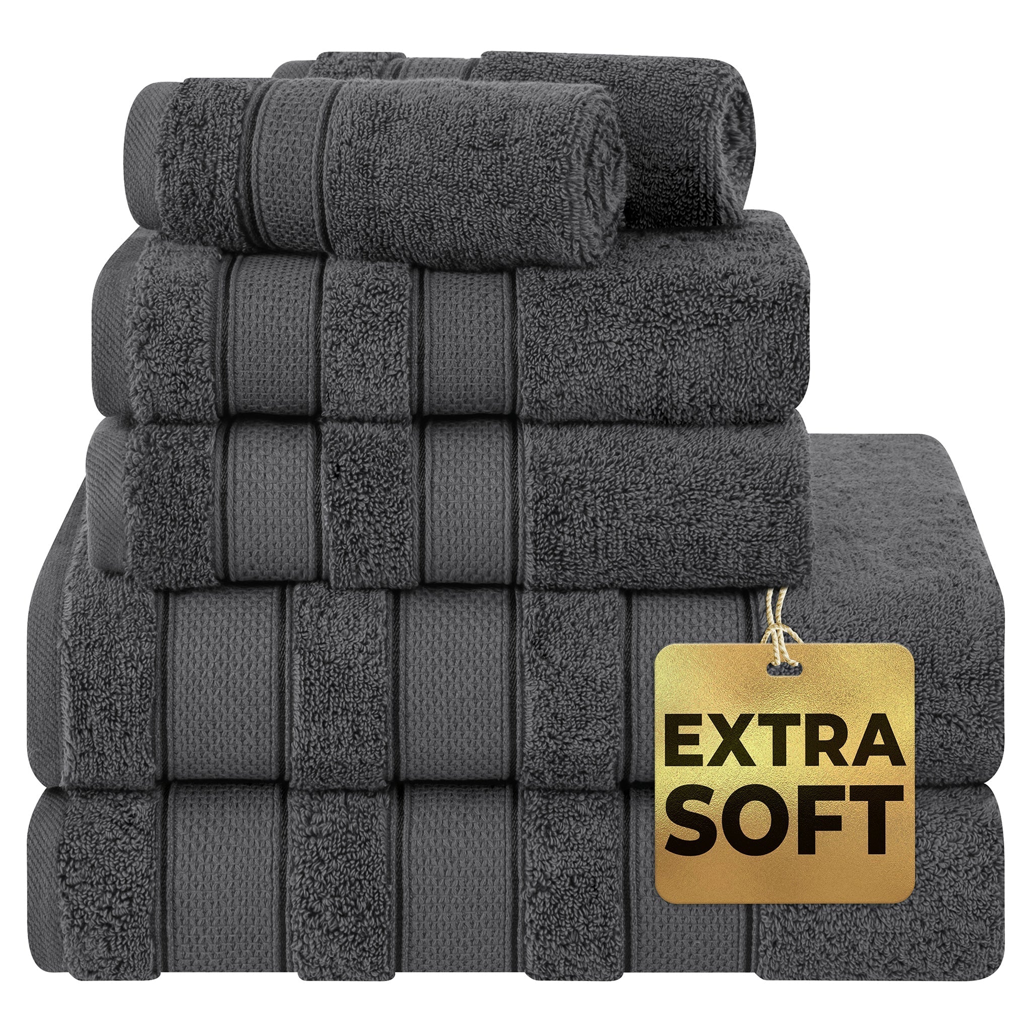 Salem 6 Piece 100% Cotton Luxury Bath Towel Set - Overture Gifts