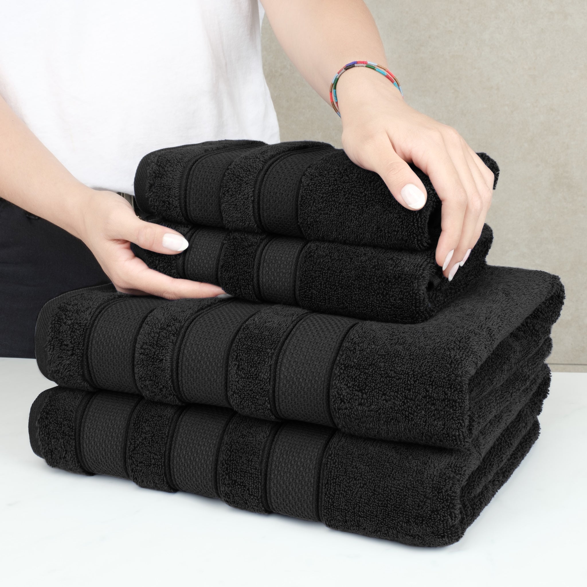 Salem 6 Piece 100% Cotton Luxury Bath Towel Set - Overture Gifts