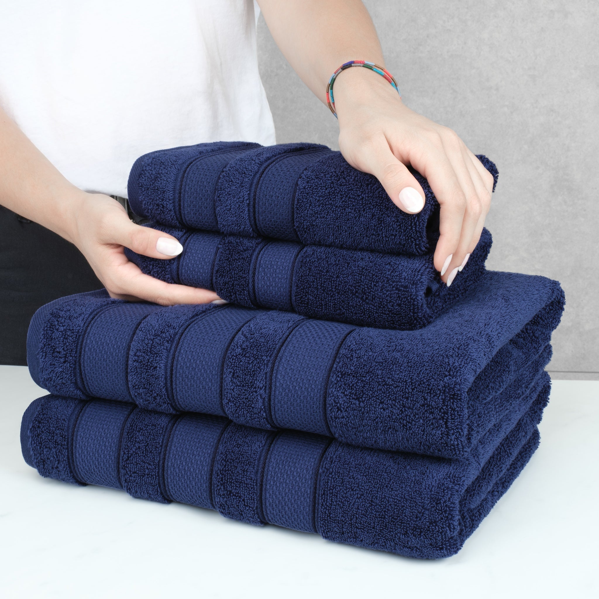 Salem 6 Piece 100% Cotton Luxury Bath Towel Set - Overture Gifts