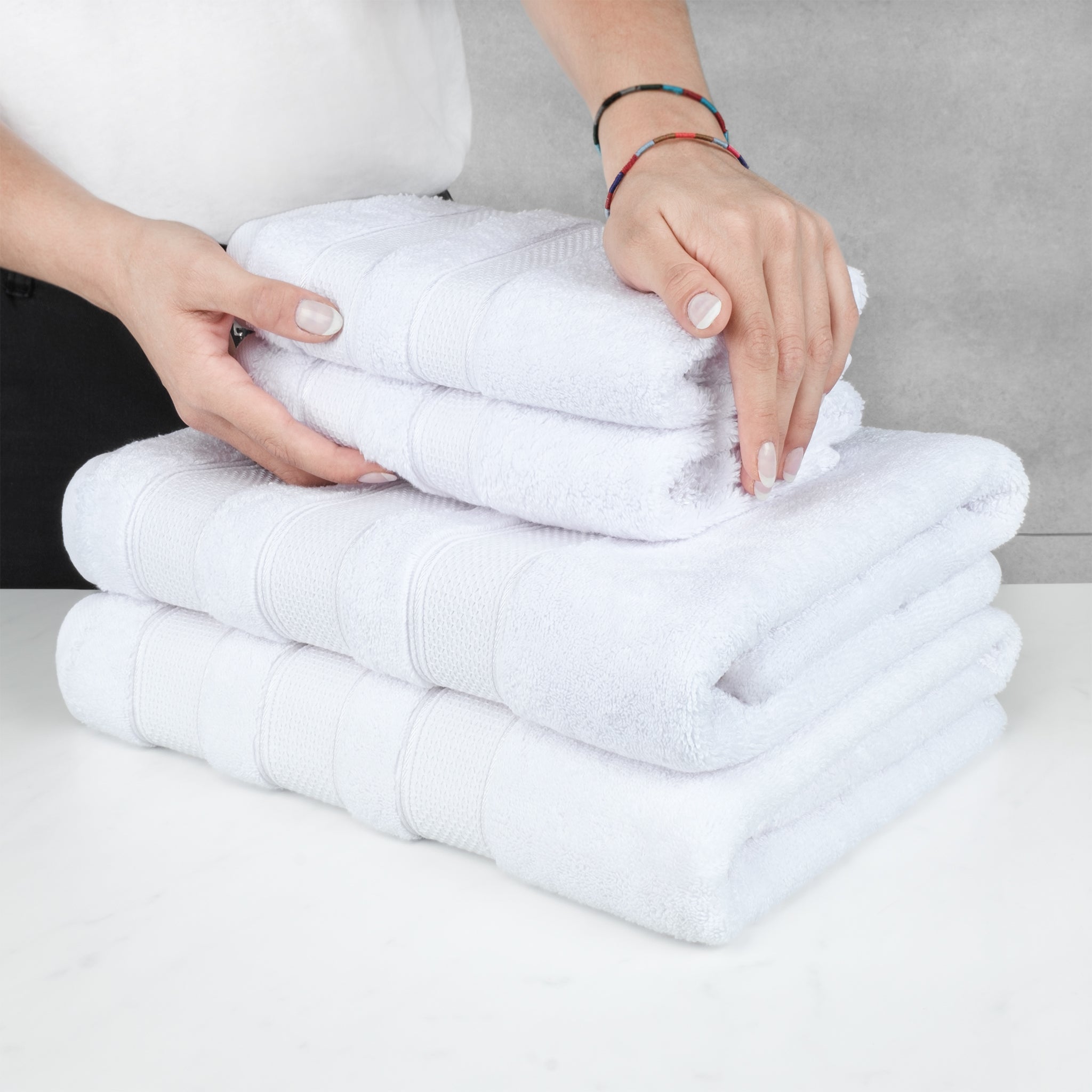 Salem 6 Piece 100% Cotton Luxury Bath Towel Set - Overture Gifts