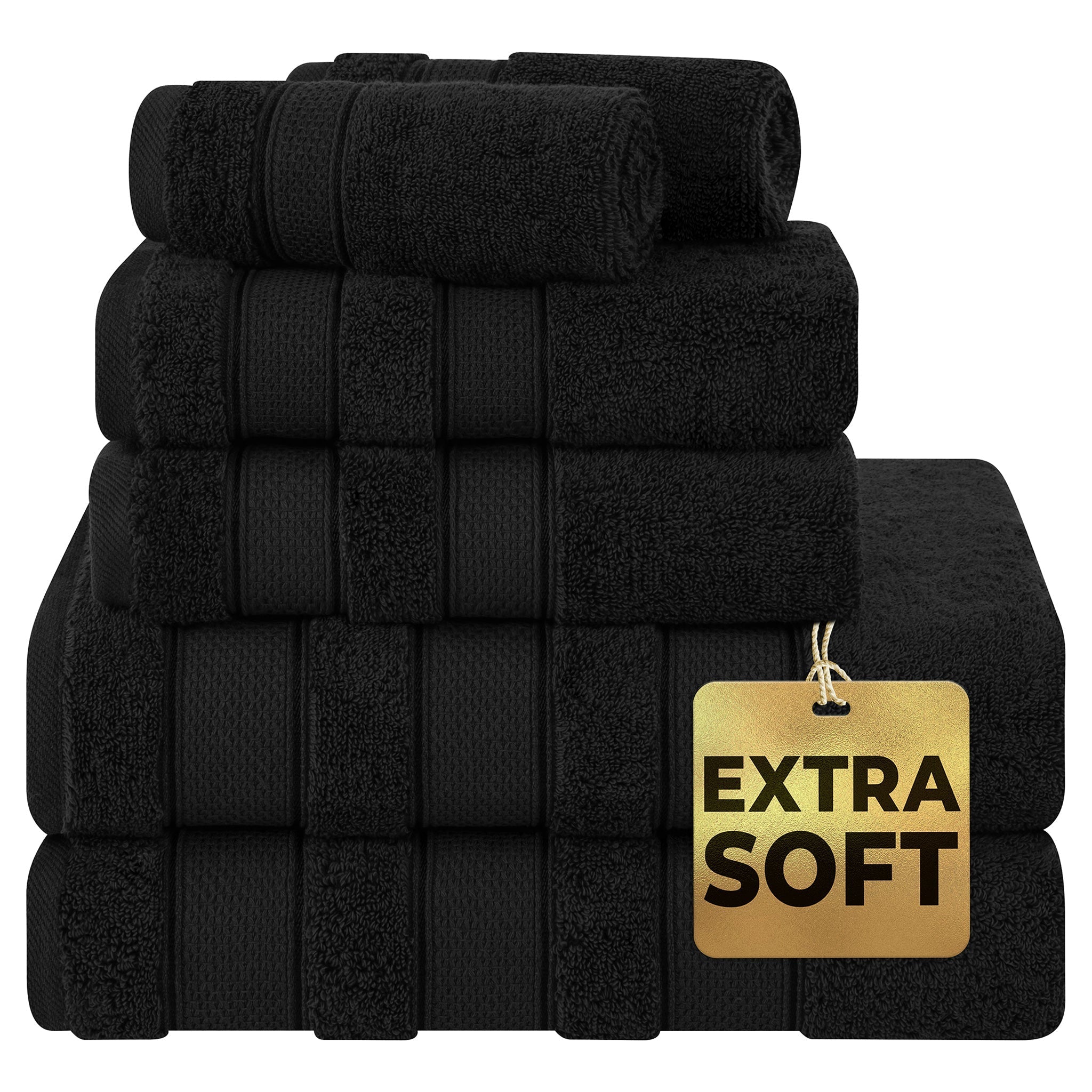 Salem 6 Piece 100% Cotton Luxury Bath Towel Set - Overture Gifts