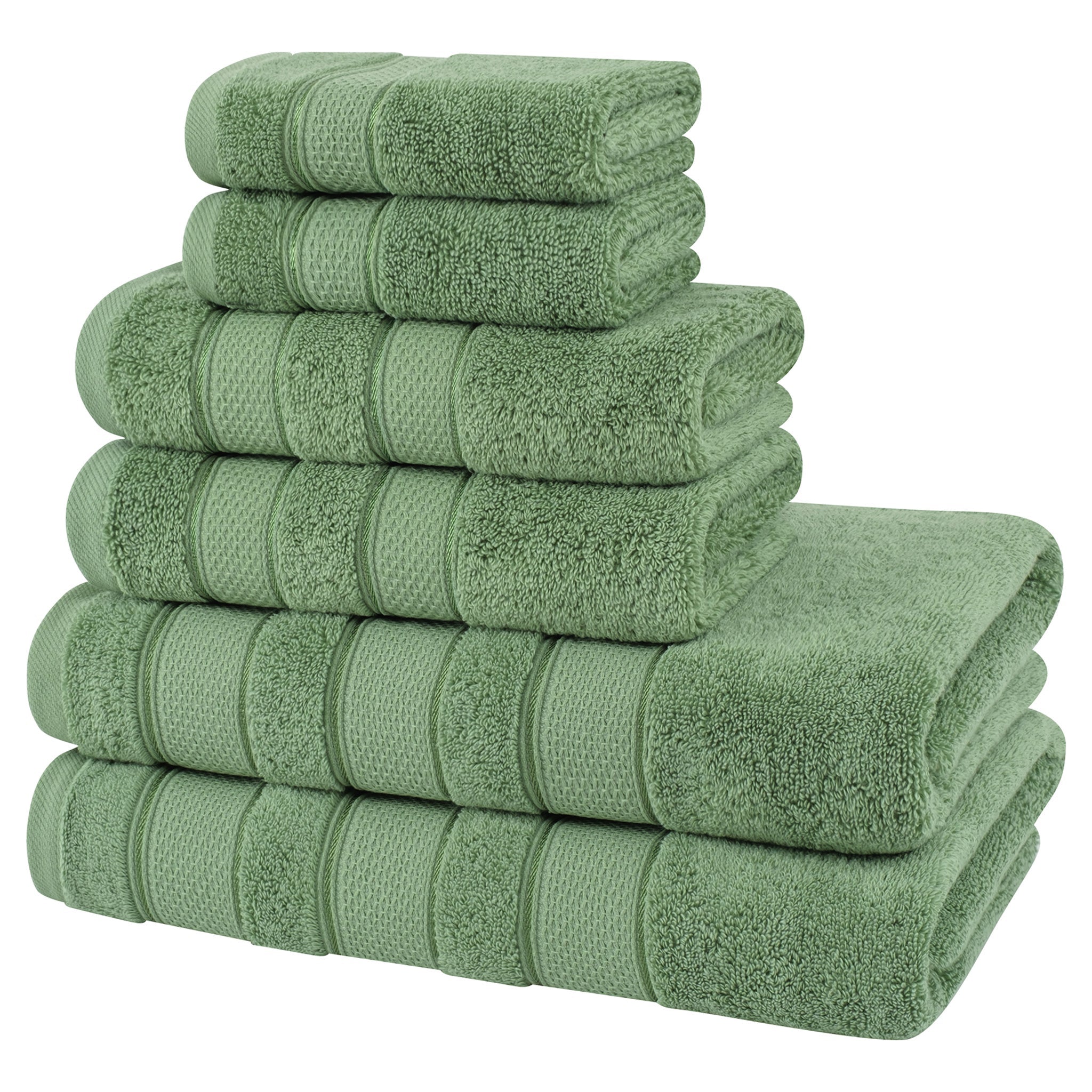 Salem 6 Piece 100% Cotton Luxury Bath Towel Set - Overture Gifts