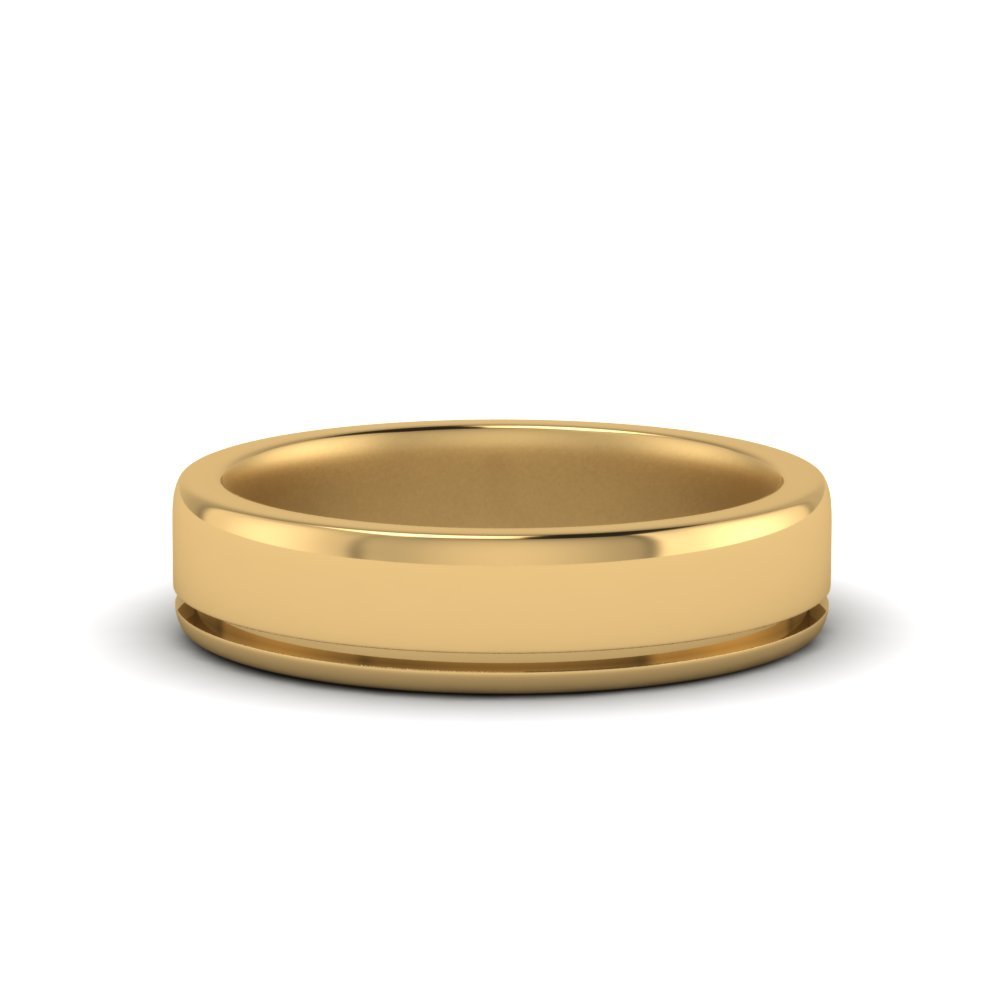 Satin Inlay Wedding Rings
