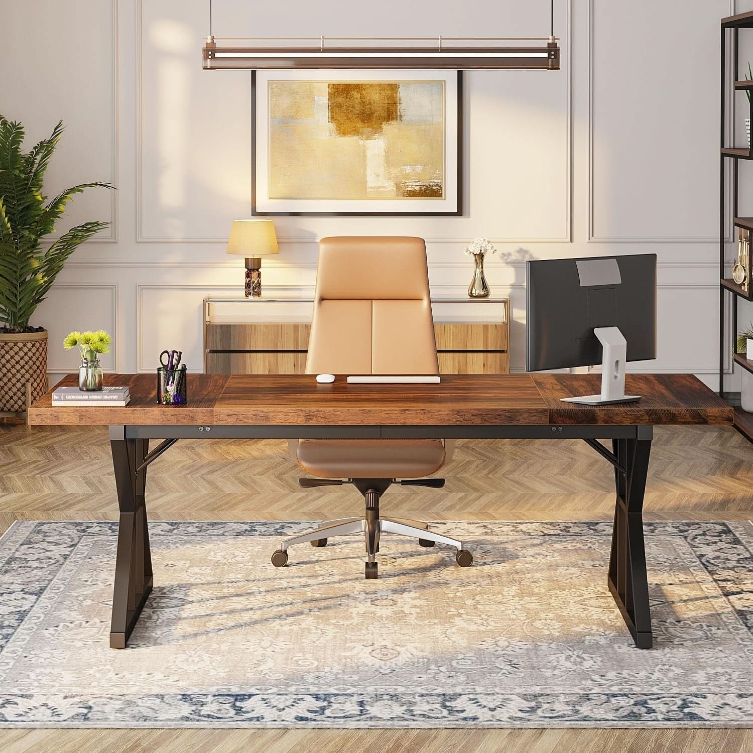 Seventy Inch Executive Desk For Office Workstation - Overture Gifts