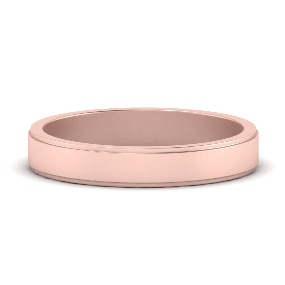 Simple Flat Wedding Band 4MM