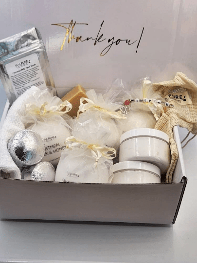 Spa Gift Box | Relaxation Spa Set | Unwind Spa Gift for Her | Self Care | Pamper Gift Best Friend Mom | Home Spa Day | Anniversary Gift Box - Overture Gifts