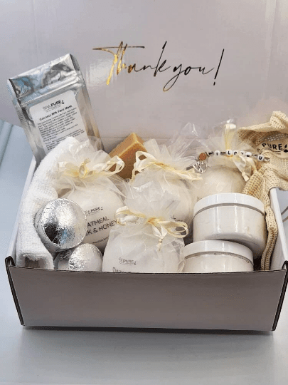 Spa Gift Box | Relaxation Spa Set | Unwind Spa Gift for Her | Self Care | Pamper Gift Best Friend Mom | Home Spa Day | Anniversary Gift Box - Overture Gifts