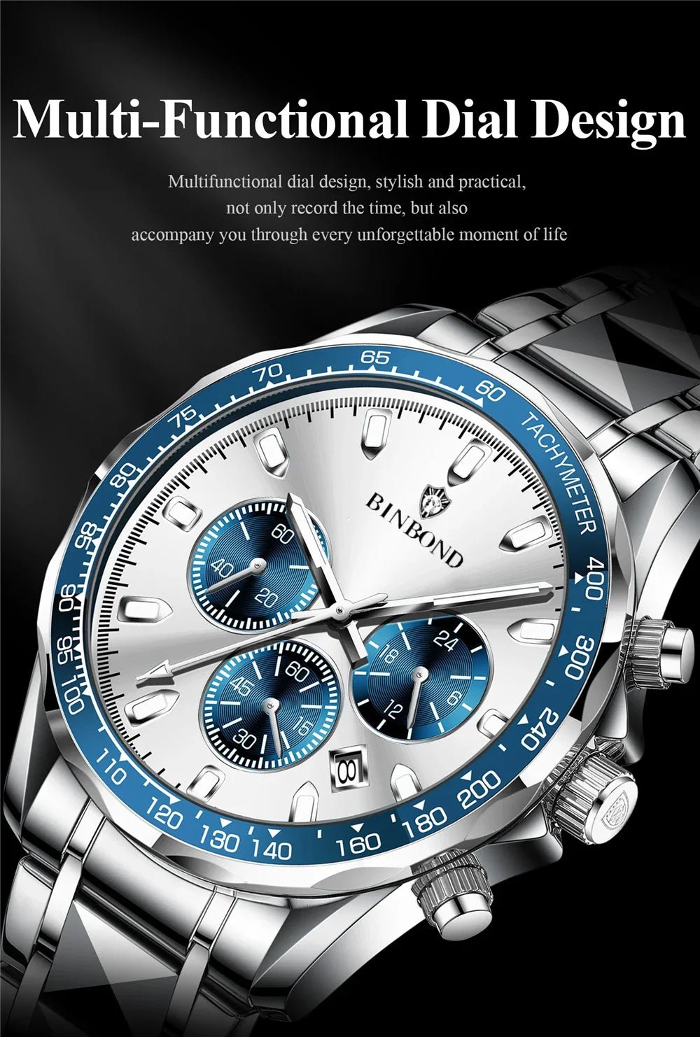 Sports New Men Chornograph Watch For Man Luxury Brand Fashion Quartz Wristwatches Gifts Mens Watches Automatic Digital Clock - Overture Gifts