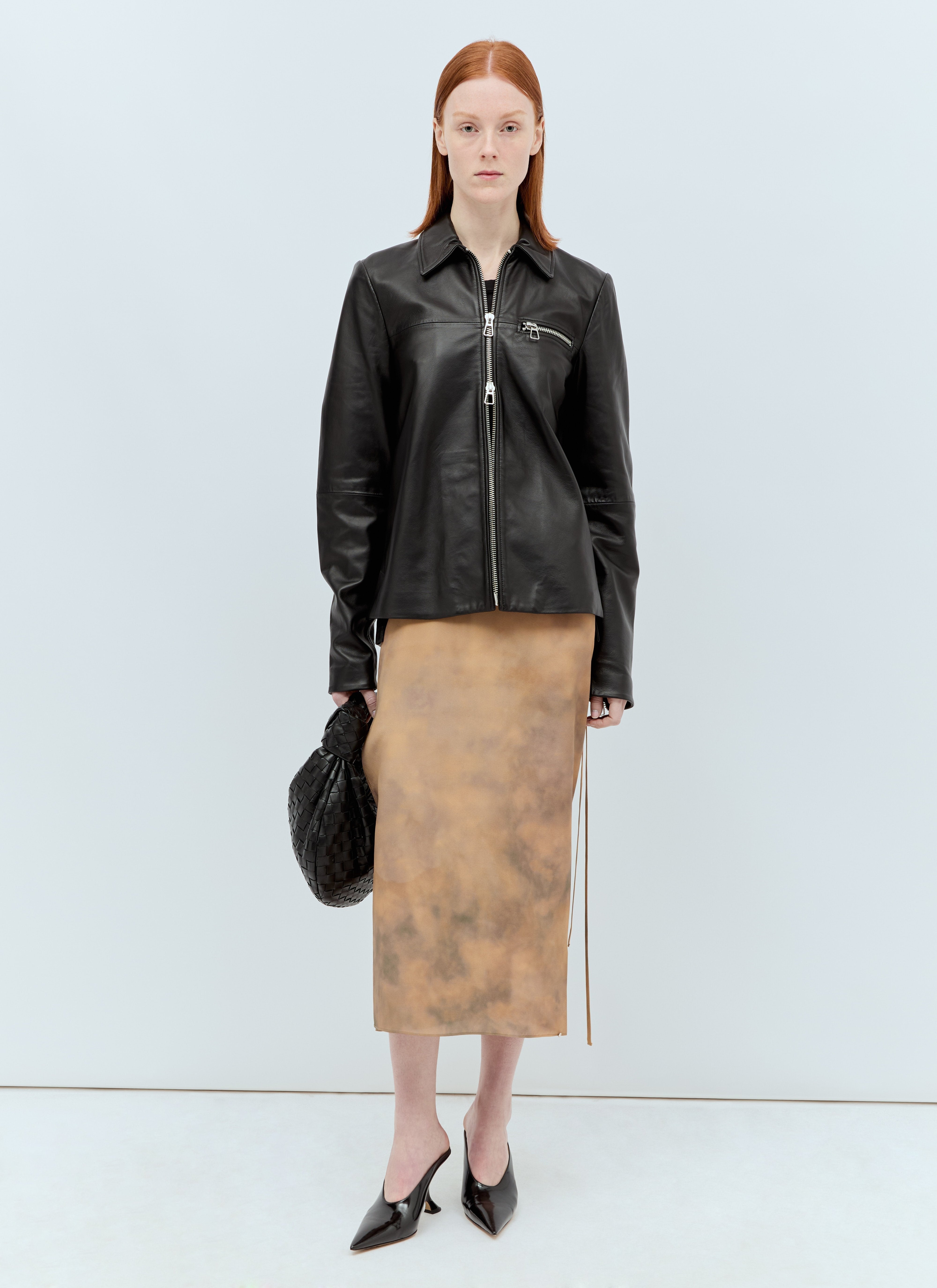 Sportmax Women Nappa Leather Jacket