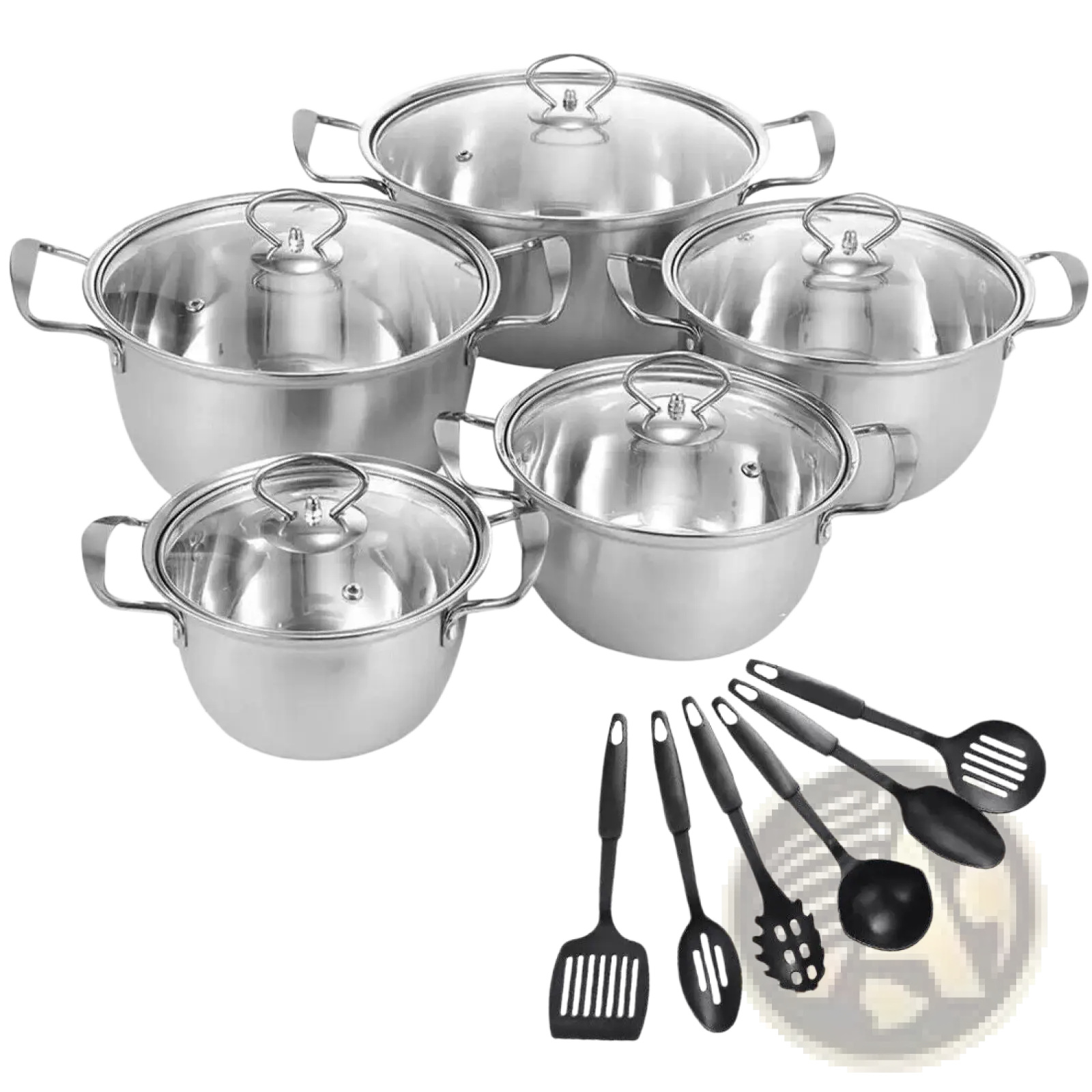 Stainless Steel Induction Cookware Set 11 Pieces