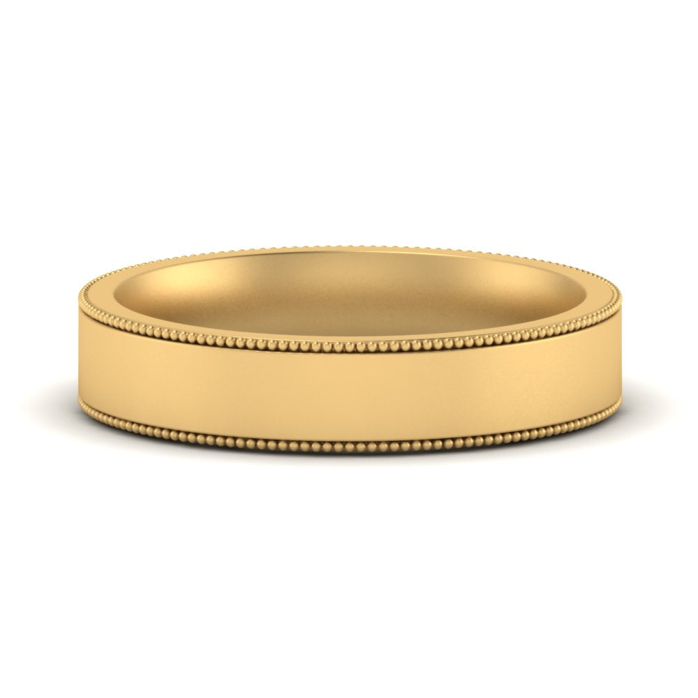 Stepped Edge Comfort Fit Flat Mens Band