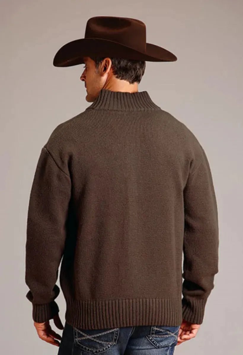 Stetson Ombre Boarder (Brown) - Men's Wool Blended Sweater - Overture Gifts