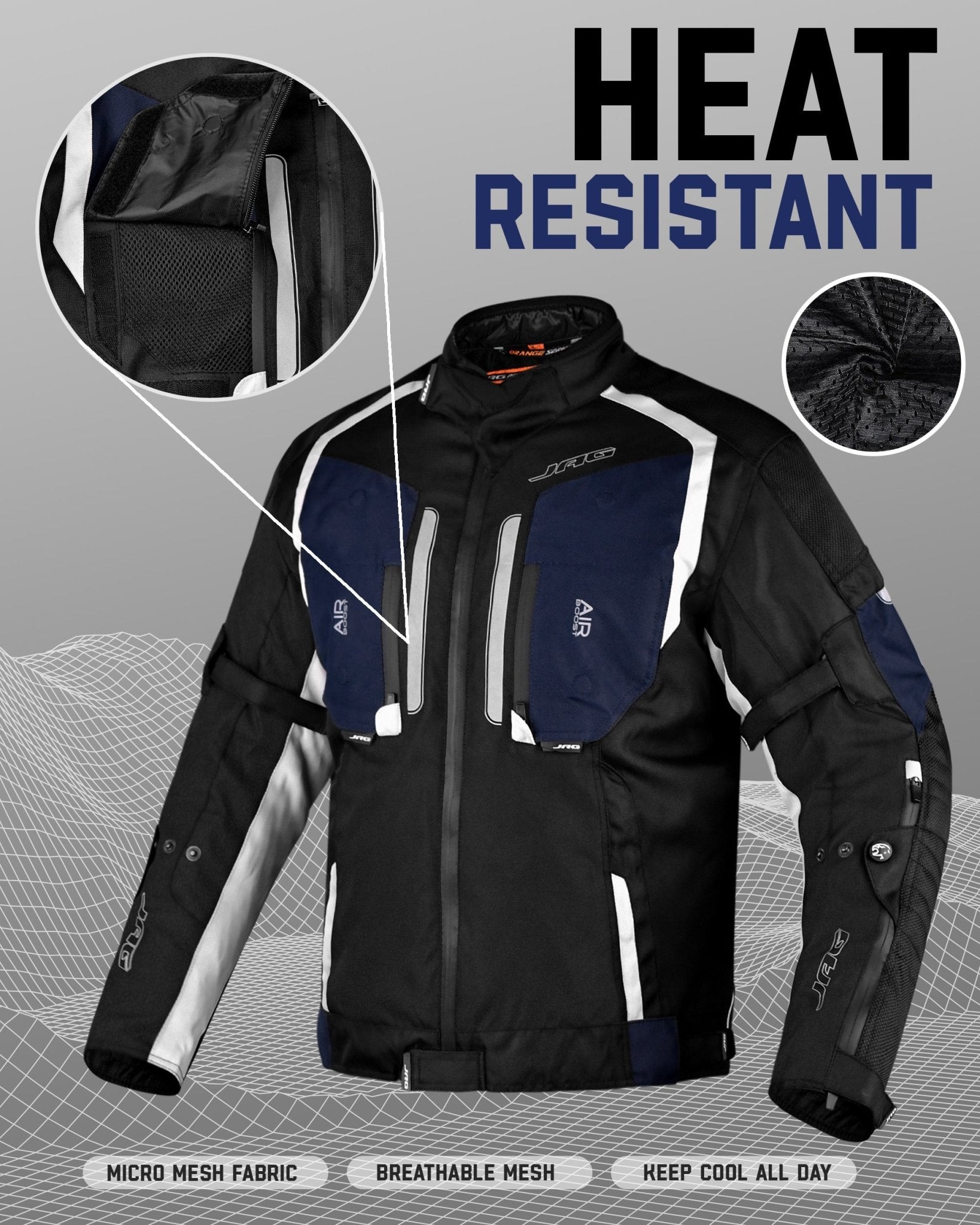 Storm Motorcycle Protective Jacket | Black | All Seasons Jacket - Overture Gifts