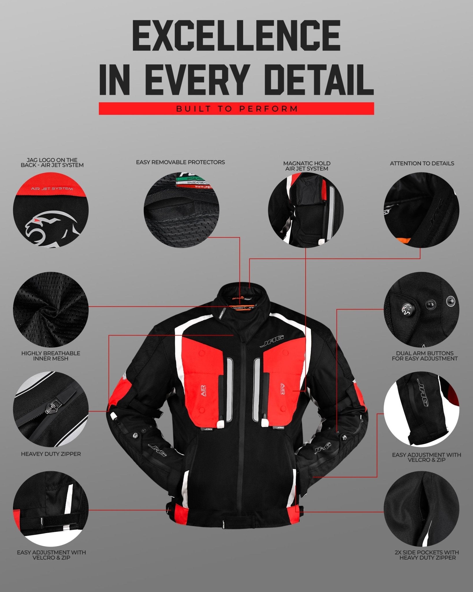 Storm Motorcycle Protective Jacket | Black | All Seasons Jacket - Overture Gifts