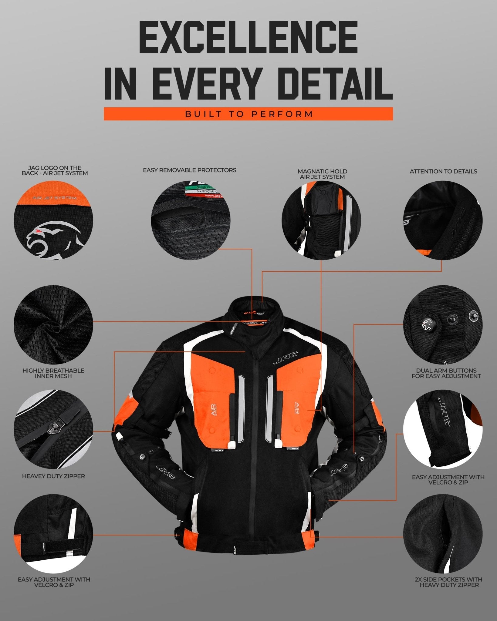 Storm Motorcycle Protective Jacket | Black | All Seasons Jacket - Overture Gifts