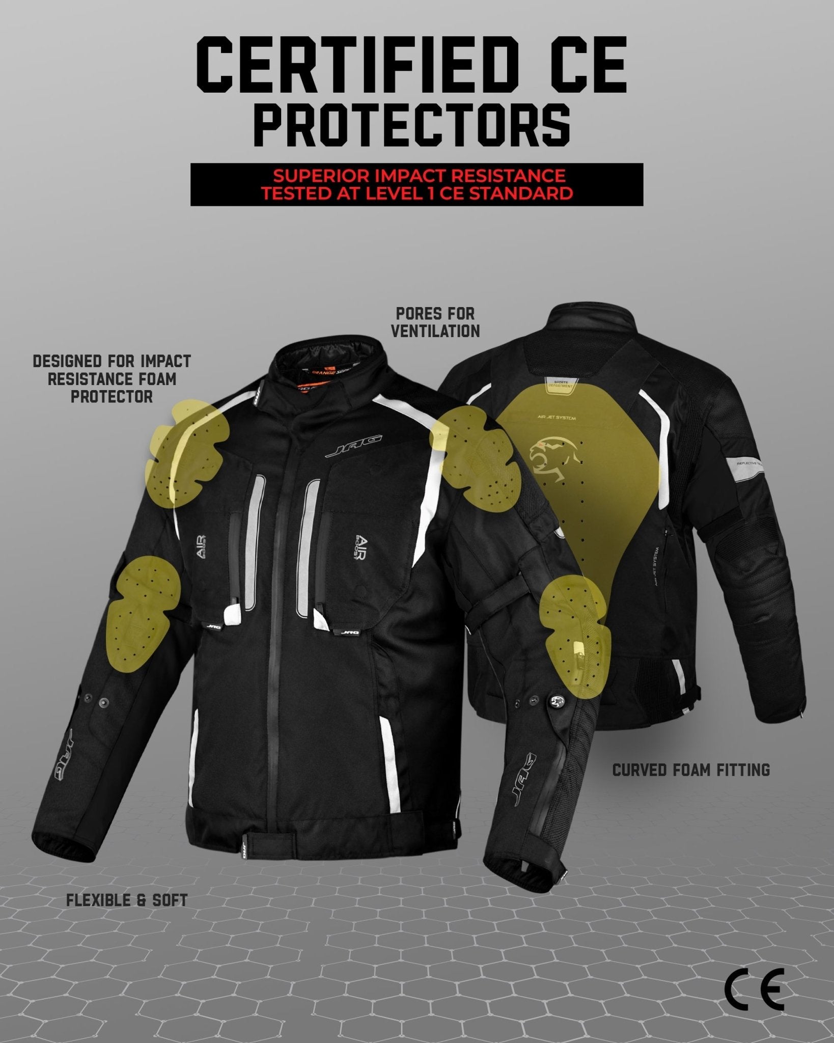 Storm Motorcycle Protective Jacket | Black | All Seasons Jacket - Overture Gifts