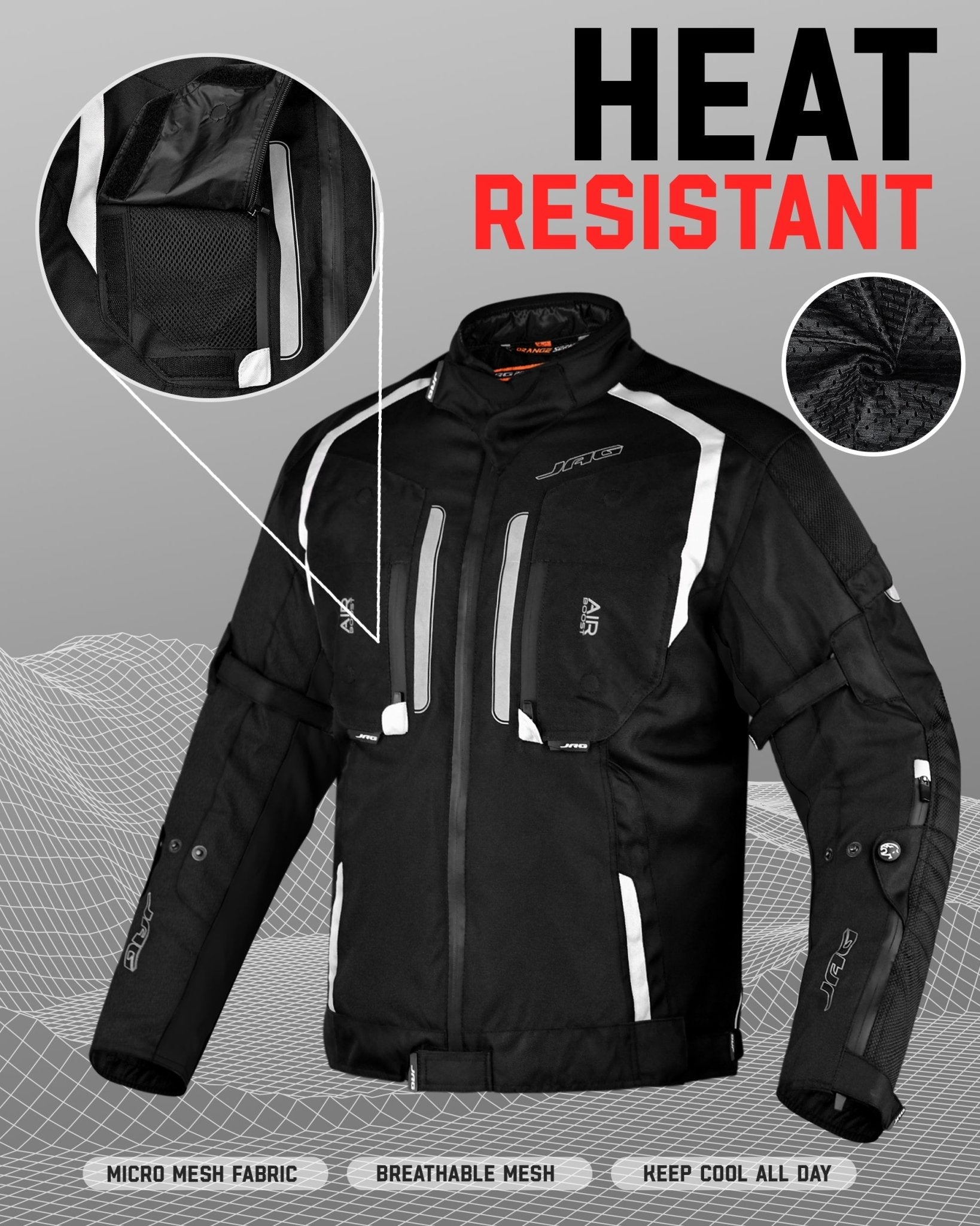 Storm Motorcycle Protective Jacket | Black | All Seasons Jacket - Overture Gifts