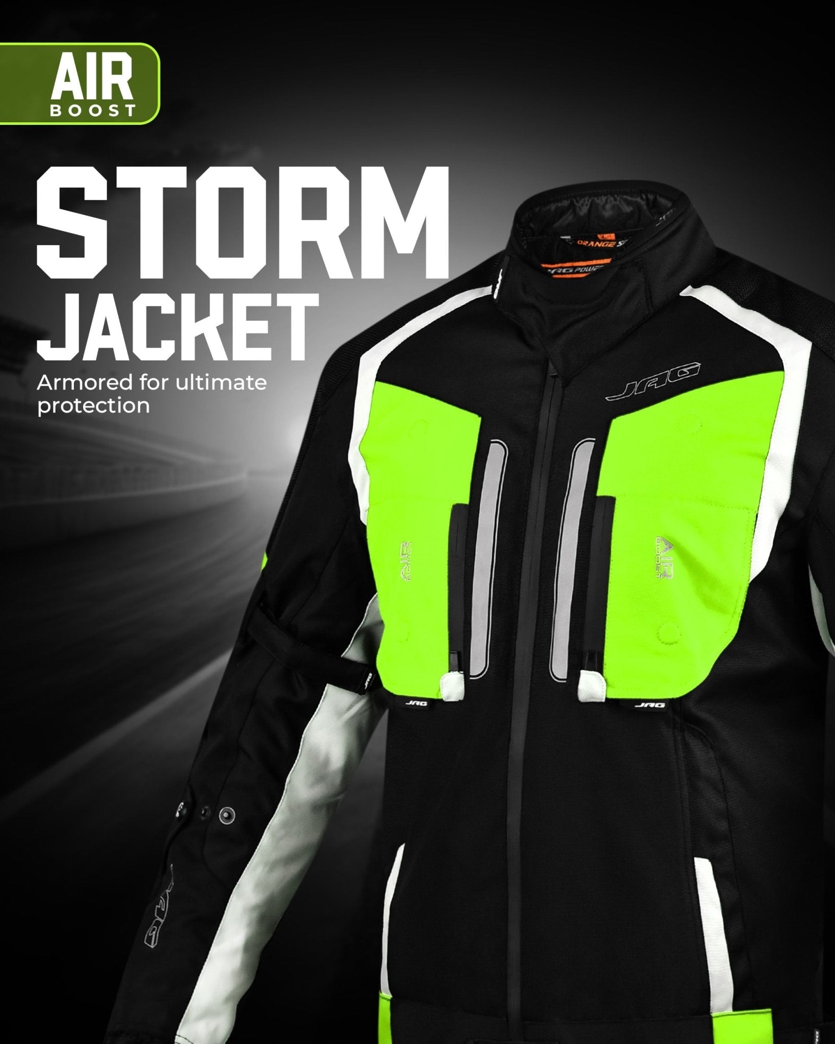 Storm Motorcycle Protective Jacket | Black | All Seasons Jacket - Overture Gifts