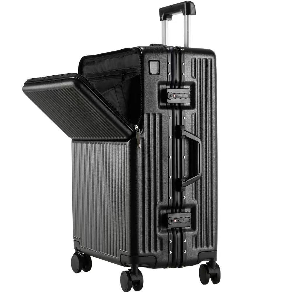 Suitcase Travel Luggage Trolley Front-Opening Large Capacity Aluminum Frame Carry-On Cabin Bag - Overture Gifts