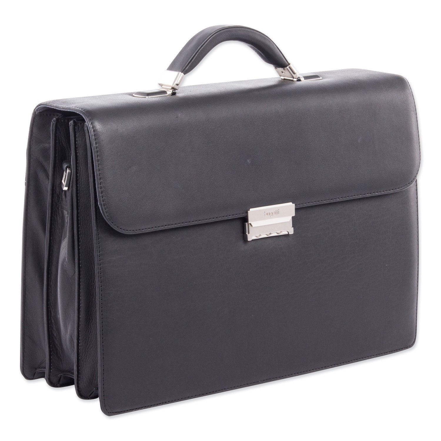 Swiss Mobility Milestone Briefcase, Fits Devices Up to 15.6", Leather, 5 x 5 x 12, Black - Overture Gifts