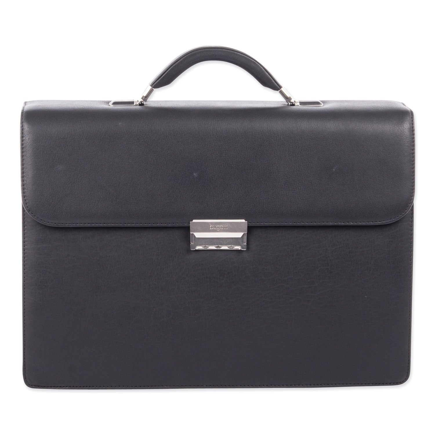 Swiss Mobility Milestone Briefcase, Fits Devices Up to 15.6", Leather, 5 x 5 x 12, Black - Overture Gifts