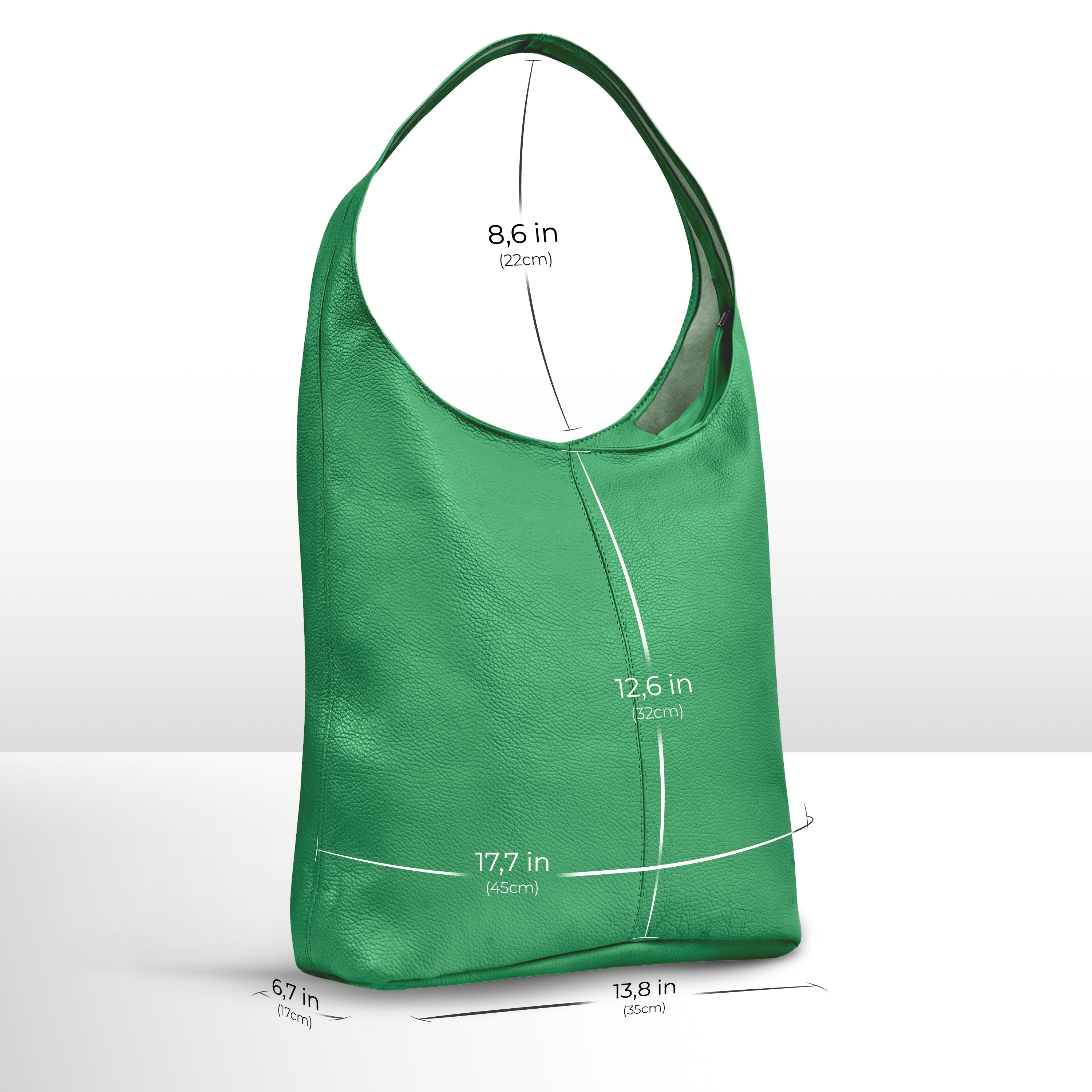 Italian Full-Grain Leather Hobo Bag | Siena