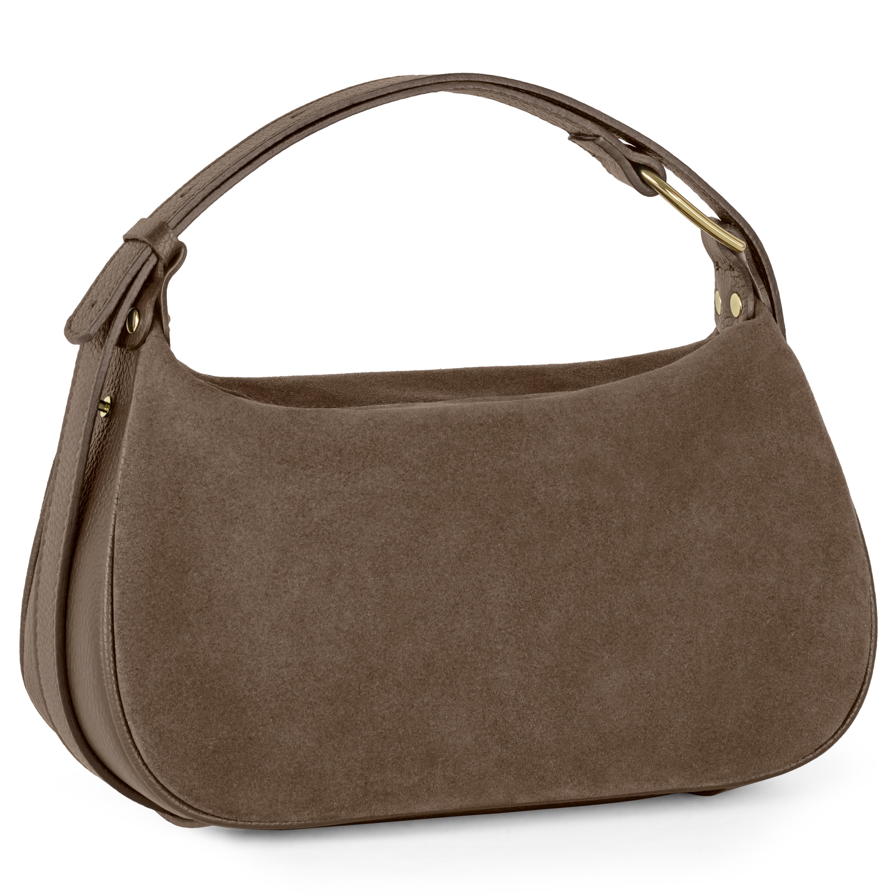 Italian Genuine Suede & Full-Grain Leather Crossbody Bag | Cremona