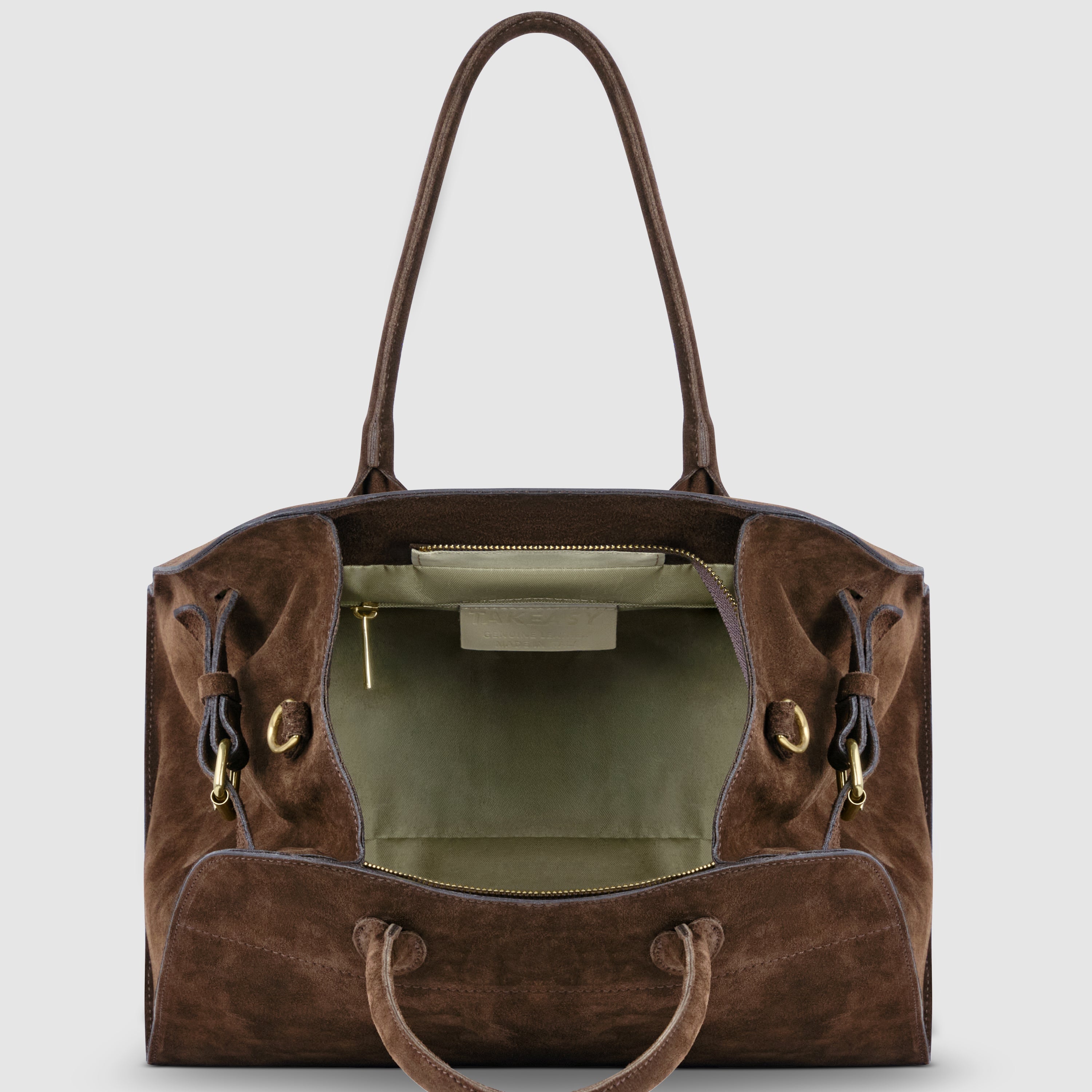 Italian Genuine Suede Top-Handle Bag | Cuneo