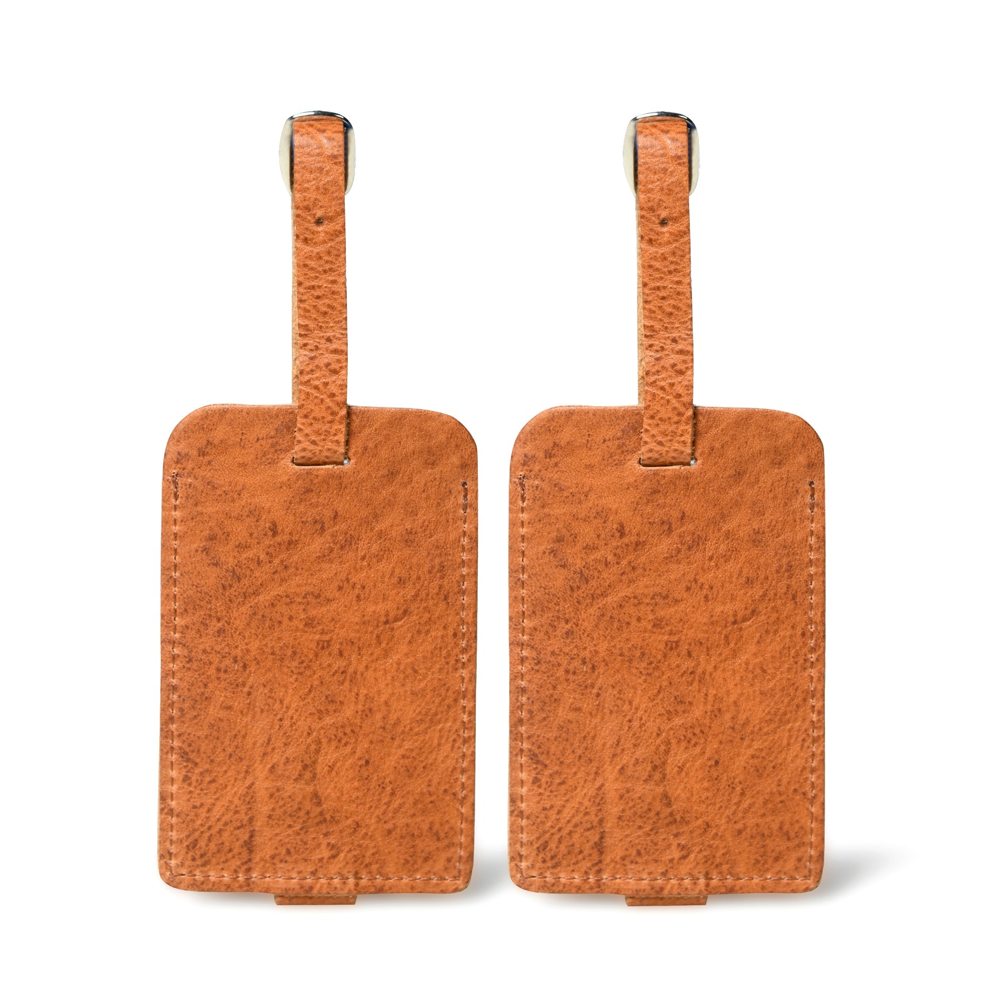 Tan Leather Luggage Tags Set - Overture Gifts