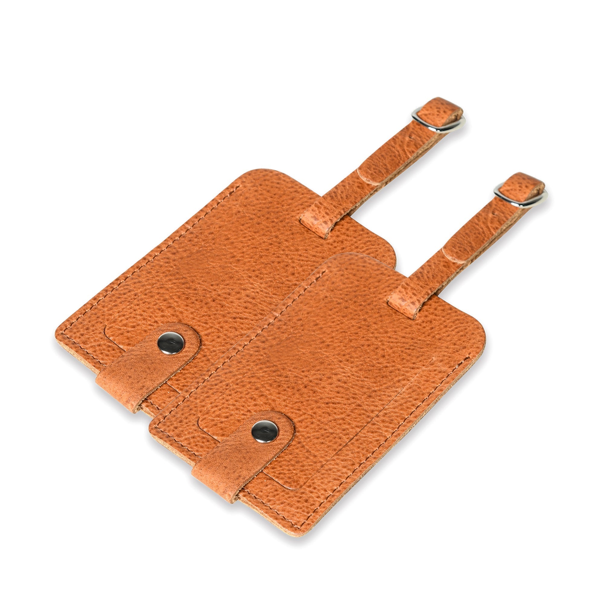 Tan Leather Luggage Tags Set - Overture Gifts