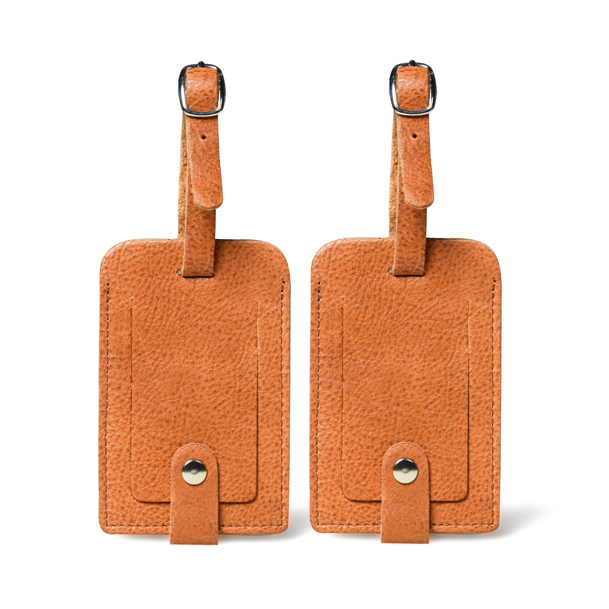 Tan Leather Luggage Tags Set - Overture Gifts